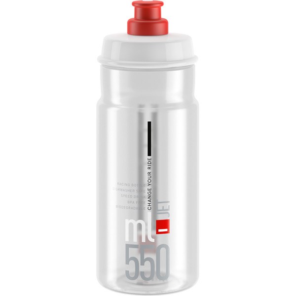 Elite Jet Biodegradable Bottle Clear / Red / 550 ml