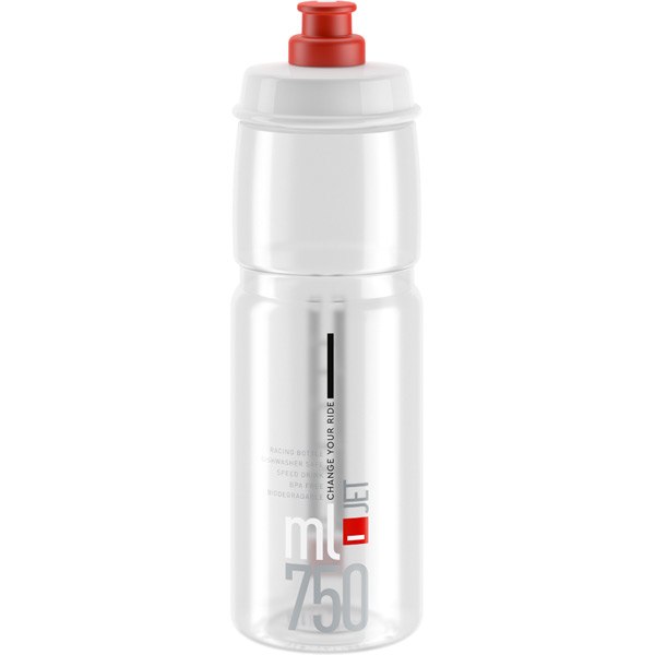 Elite Jet Biodegradable Bottle Clear / Red / 750 ml