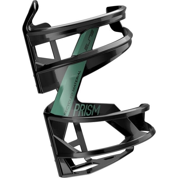 Elite Prism Recycled Side Entry Bottle Cage Black / Bio Green / Right Hand
