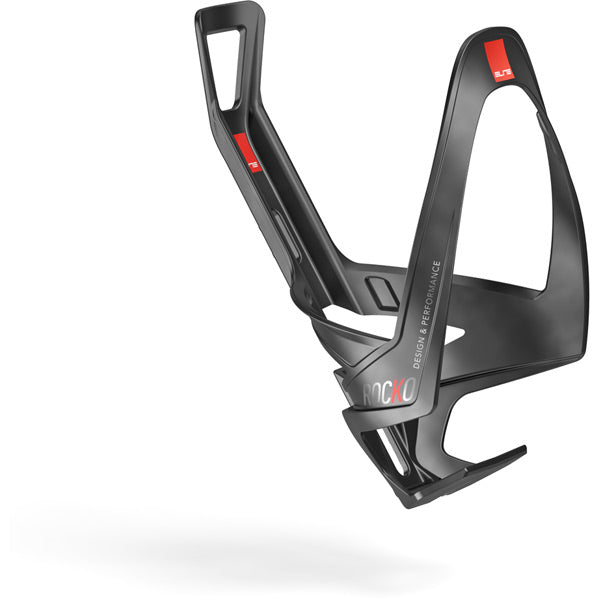 Elite Rocko Carbon Bottle Cage Matt Black / Red / One Size