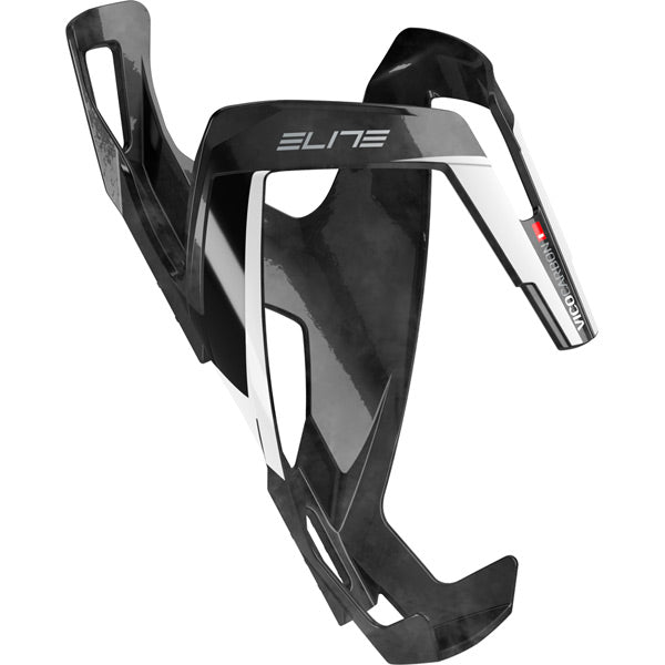 Elite Vico Carbon Bottle Cage Gloss Black / Gloss White / One Size