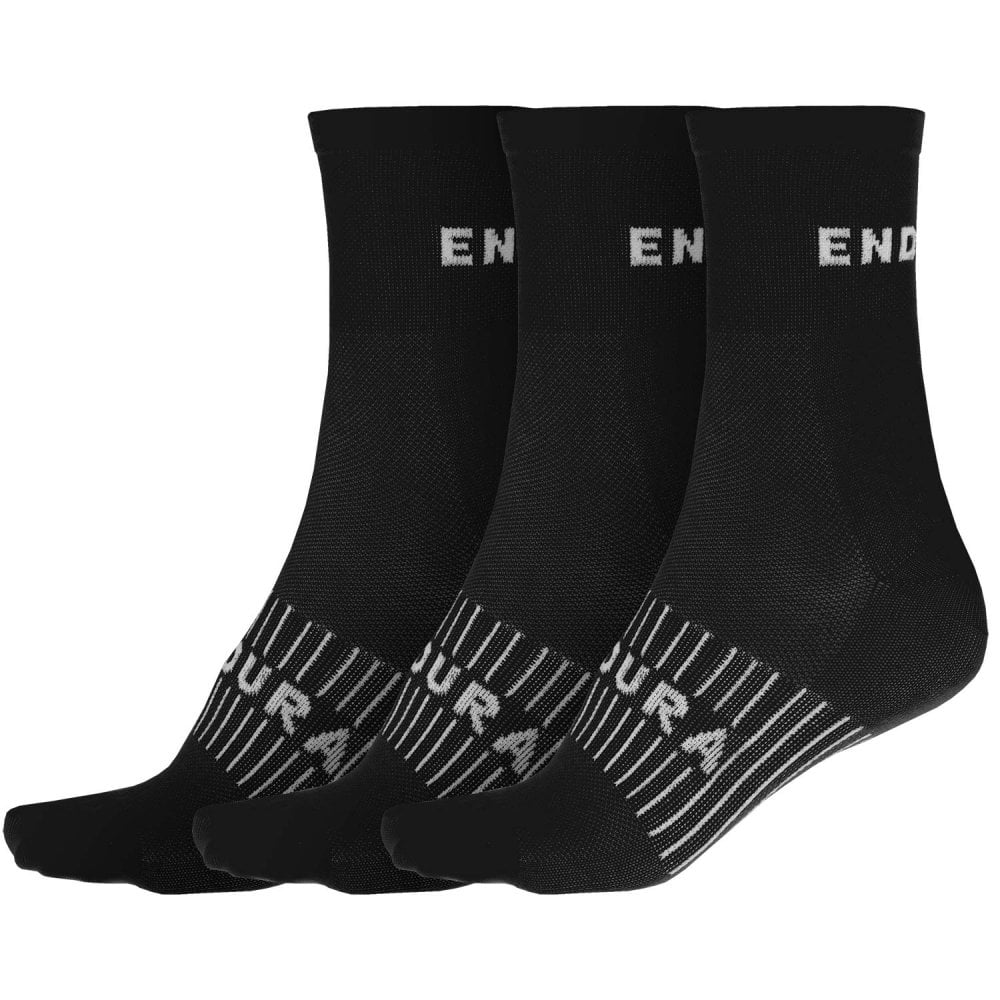 Endura Coolmax Race Sock (Triple Pack) Black / S-M