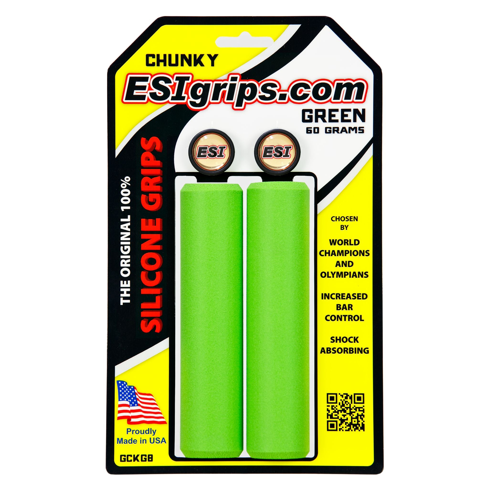 ESI Chunky Silicone Grips Green / One Size