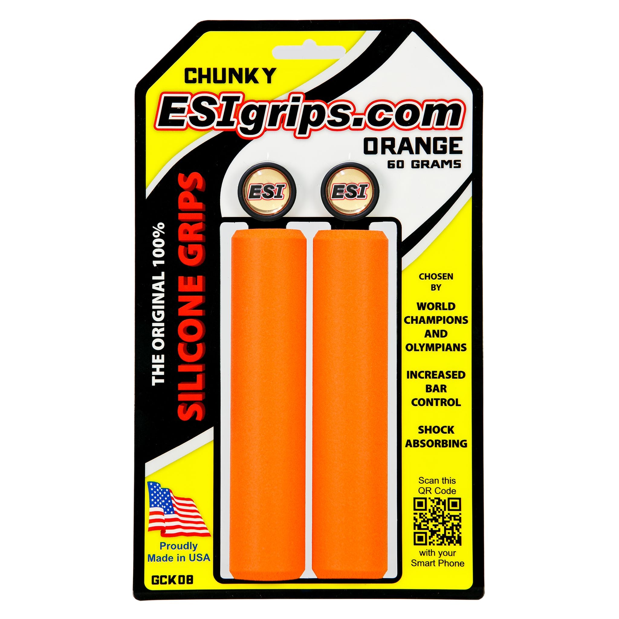 ESI Chunky Silicone Grips Orange / One Size