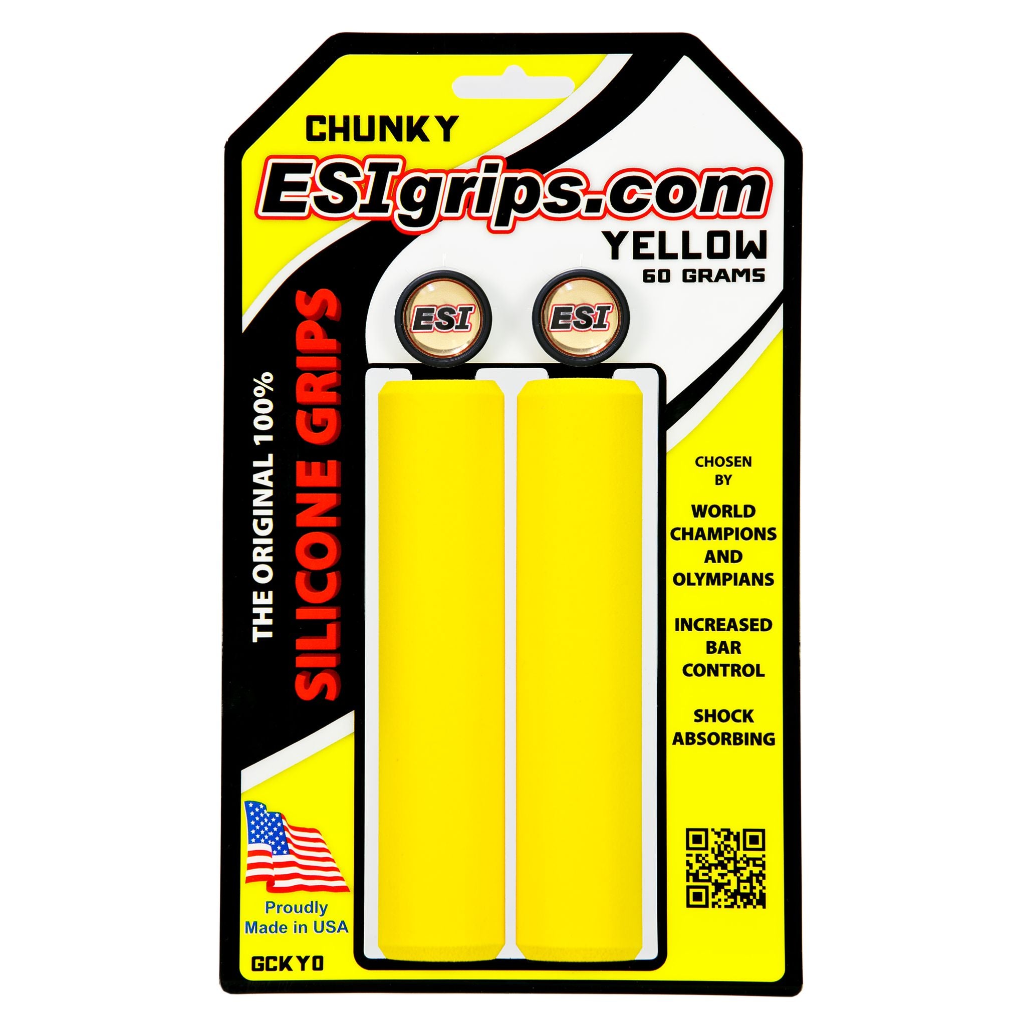 ESI Chunky Silicone Grips Yellow / One Size