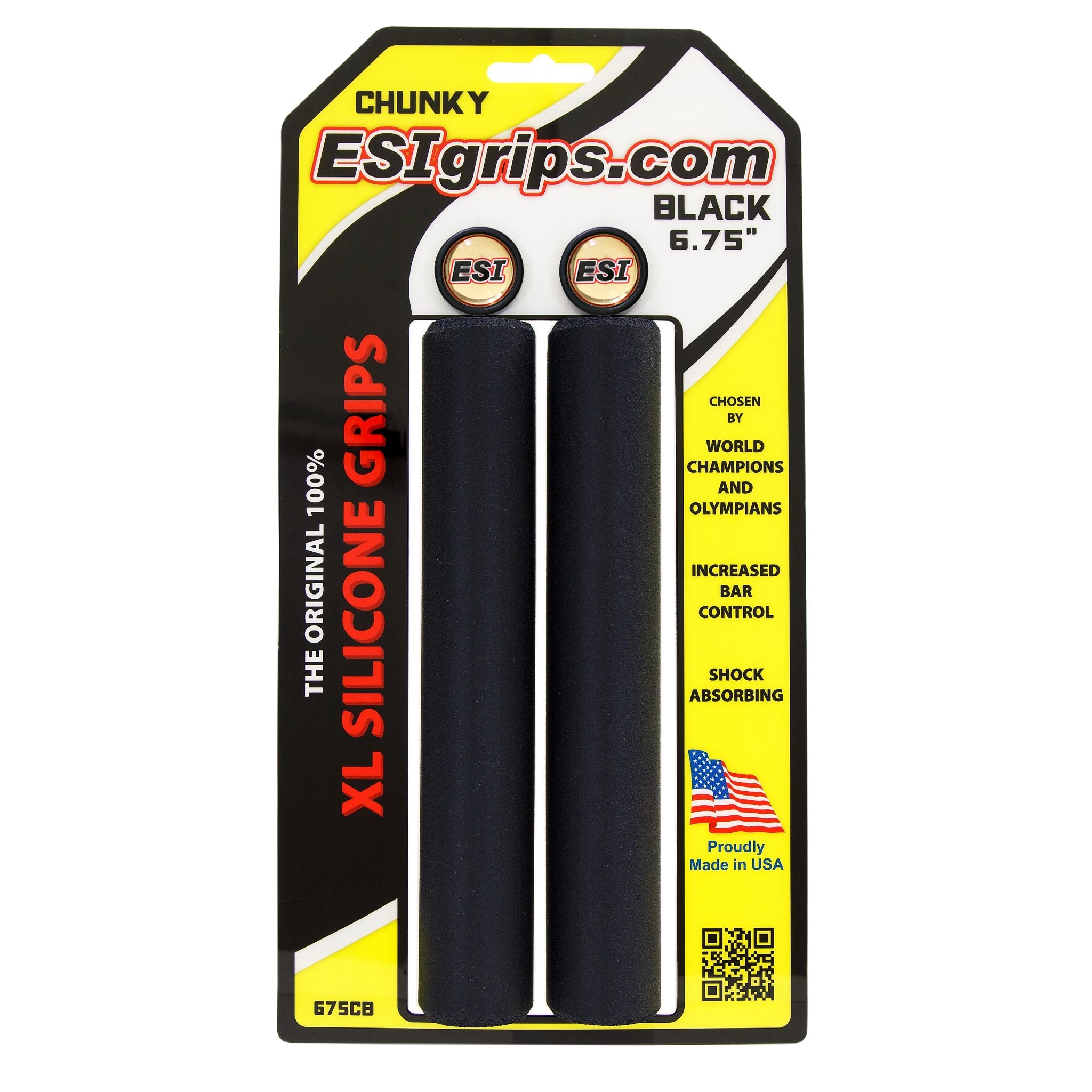 ESI Chunky XL 6.75 Inch Silicone Grips Black / One Size