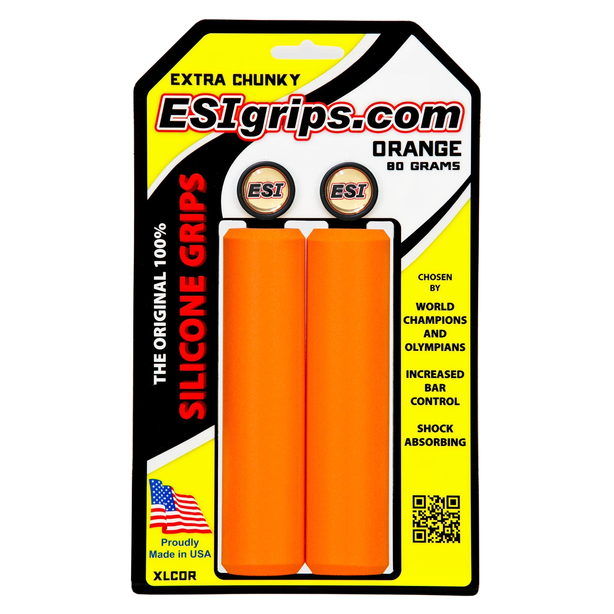 ESI Extra Chunky Silicone Grips Orange / One Size