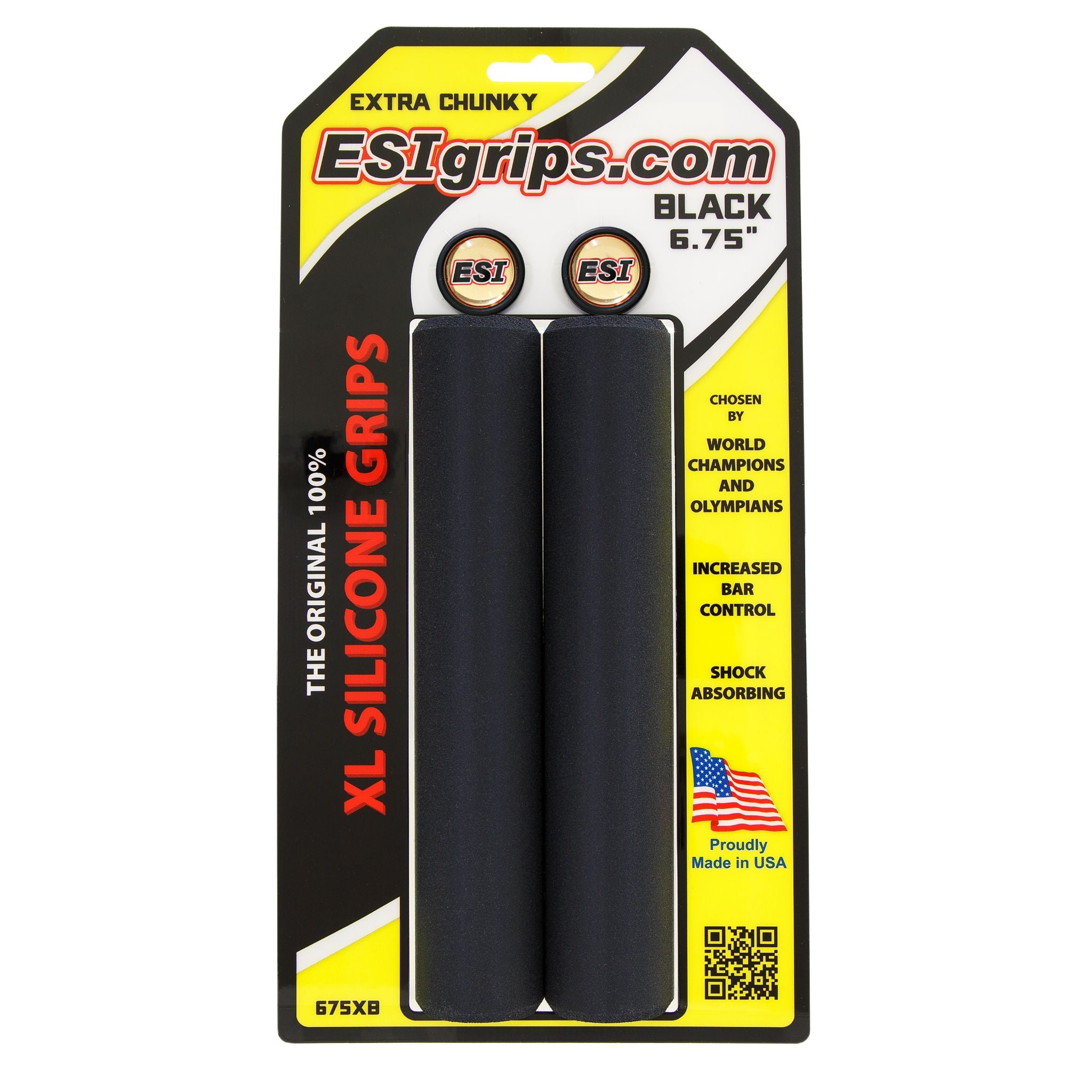 ESI Extra Chunky XL 6.75 Inch Silicone Grips Black / One Size