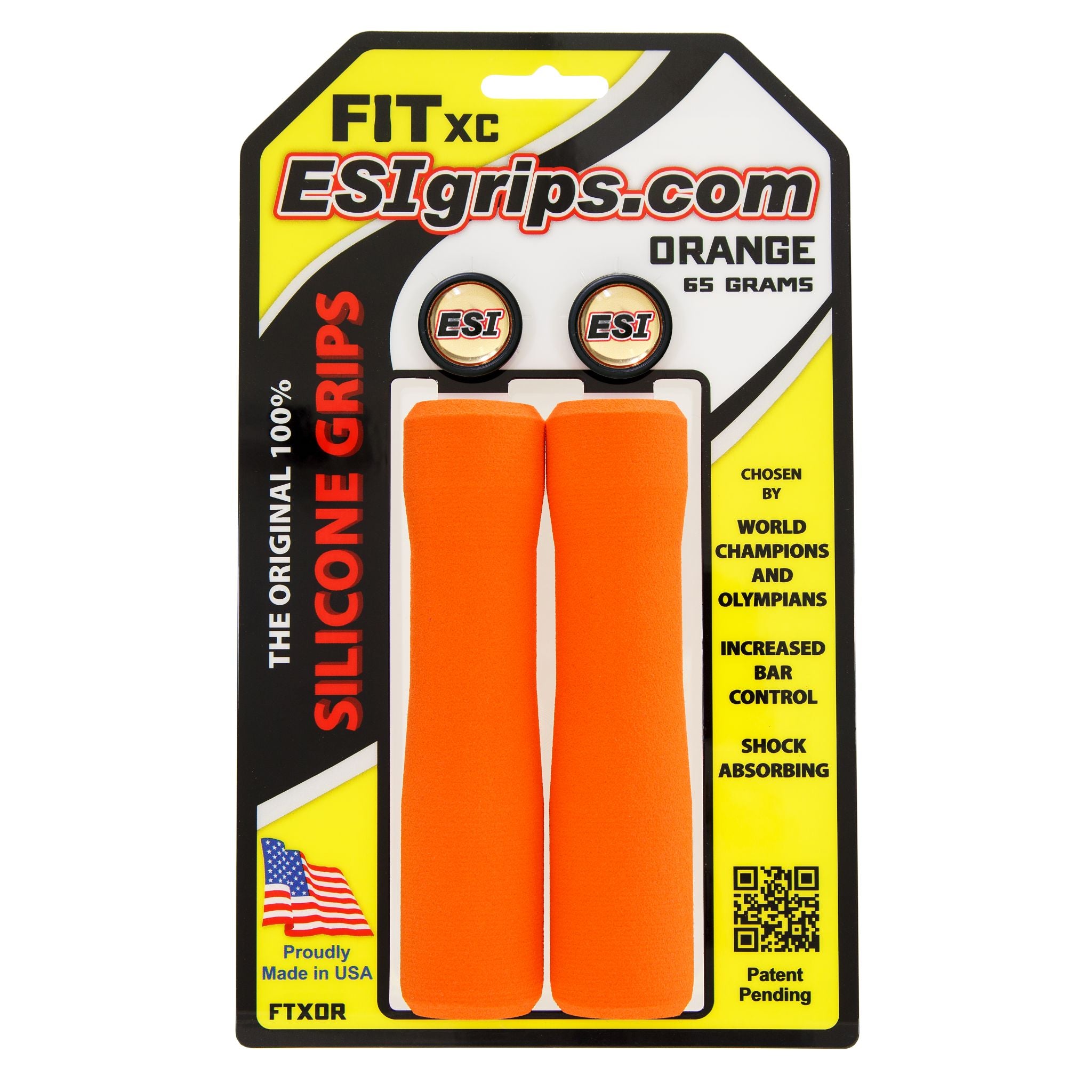 ESI Fit XC Silicone Grips Orange / One Size