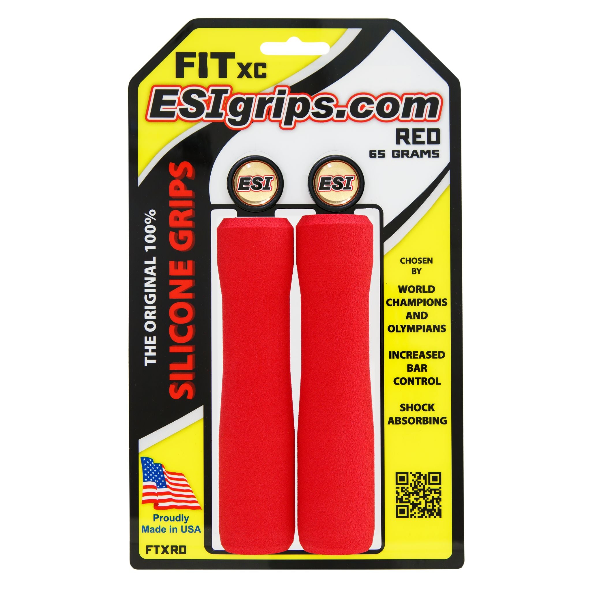 ESI Fit XC Silicone Grips Red / One Size