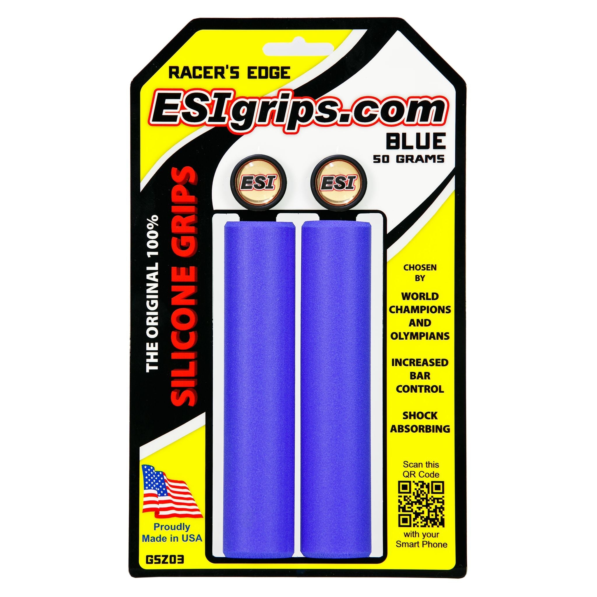 ESI Racer's Edge Silicone Grips Blue / One Size