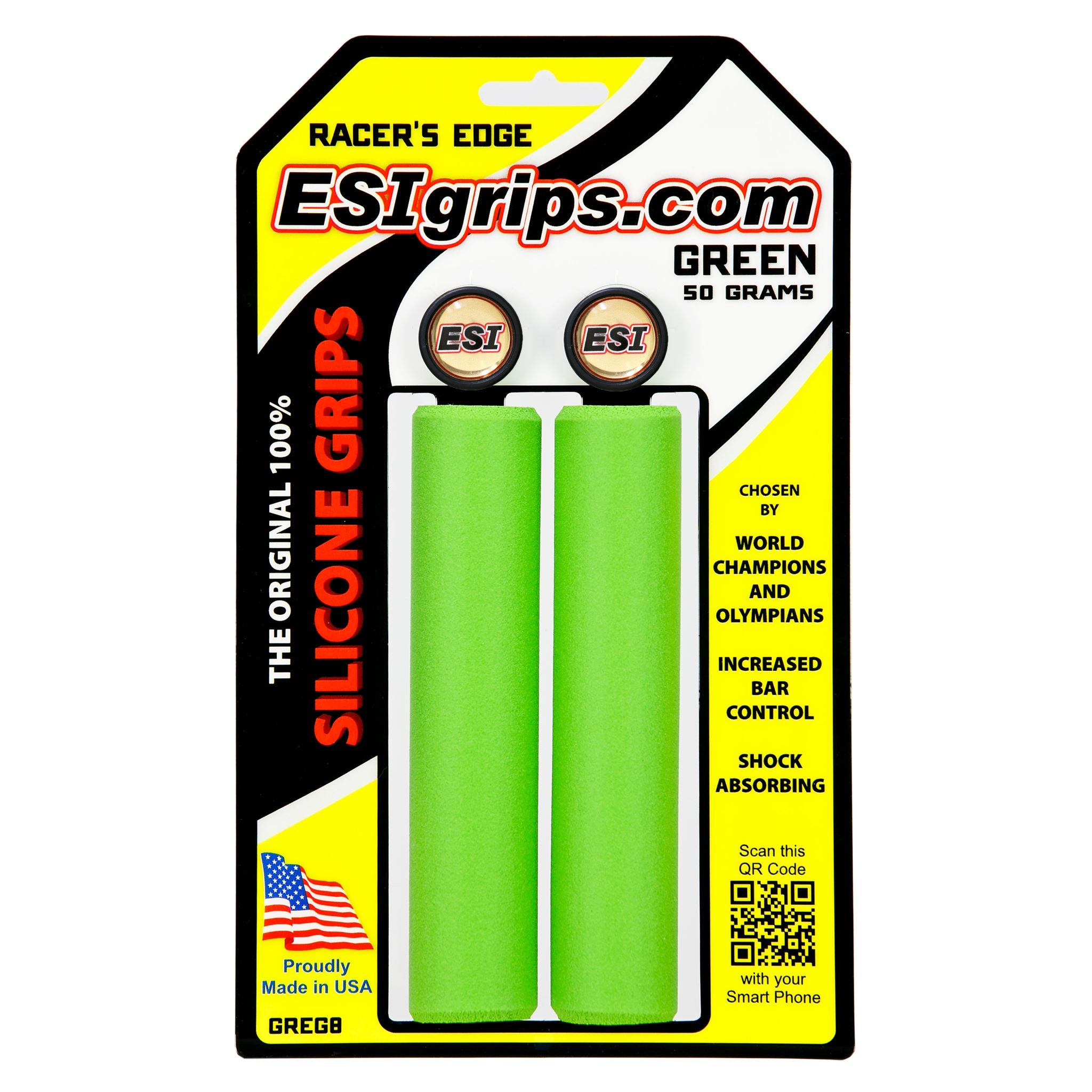 ESI Racer's Edge Silicone Grips Green / One Size