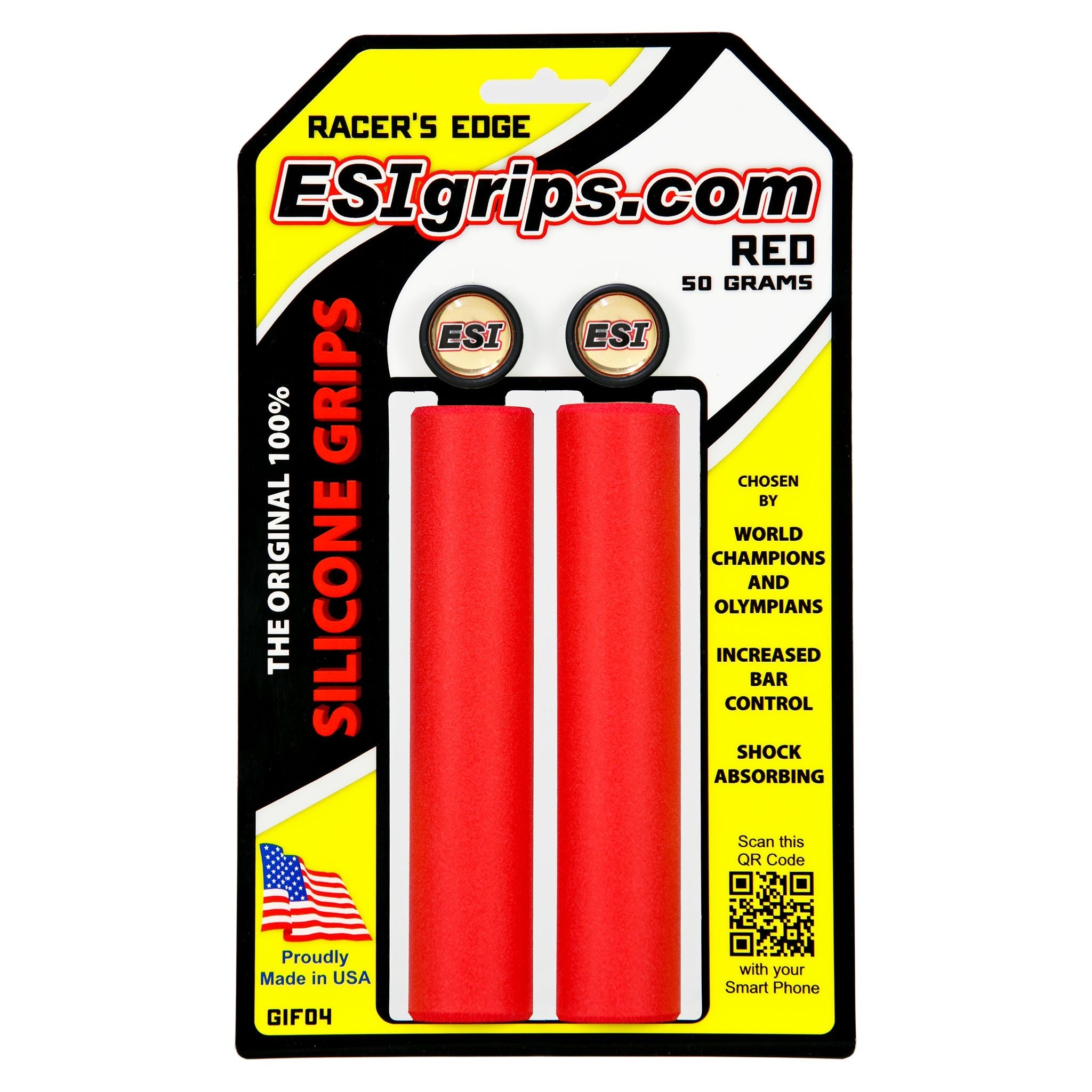 ESI Racer's Edge Silicone Grips Red / One Size