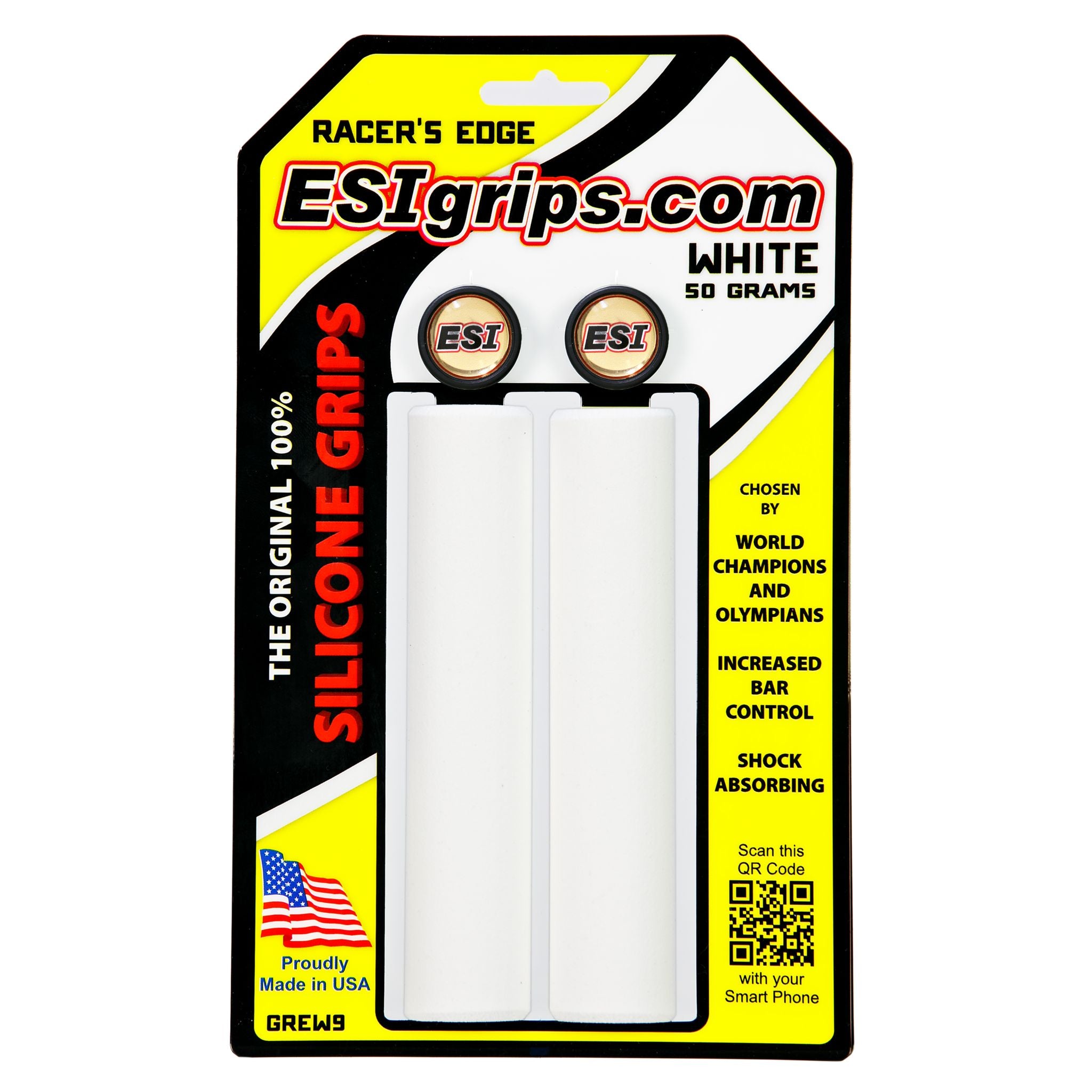 ESI Racer's Edge Silicone Grips White / One Size