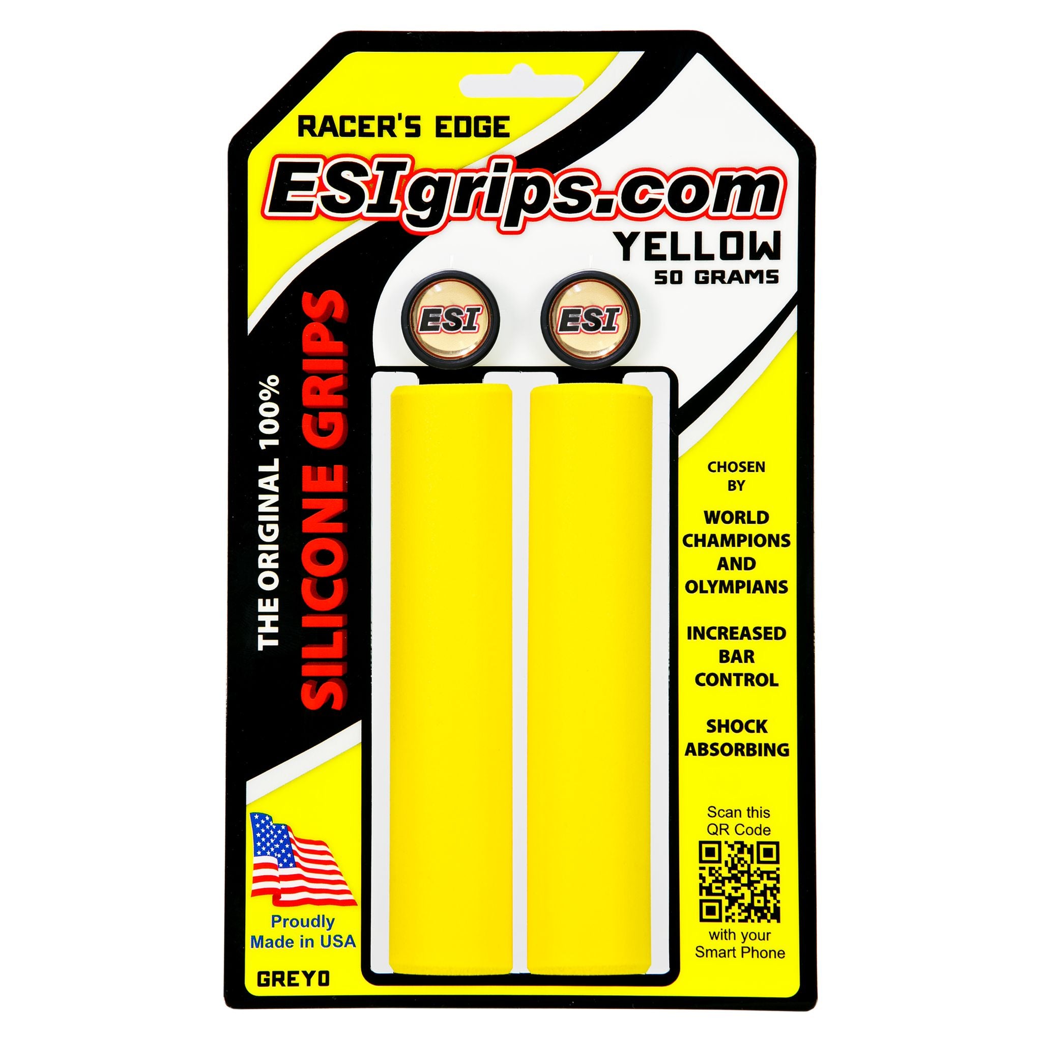 ESI Racer's Edge Silicone Grips Yellow / One Size