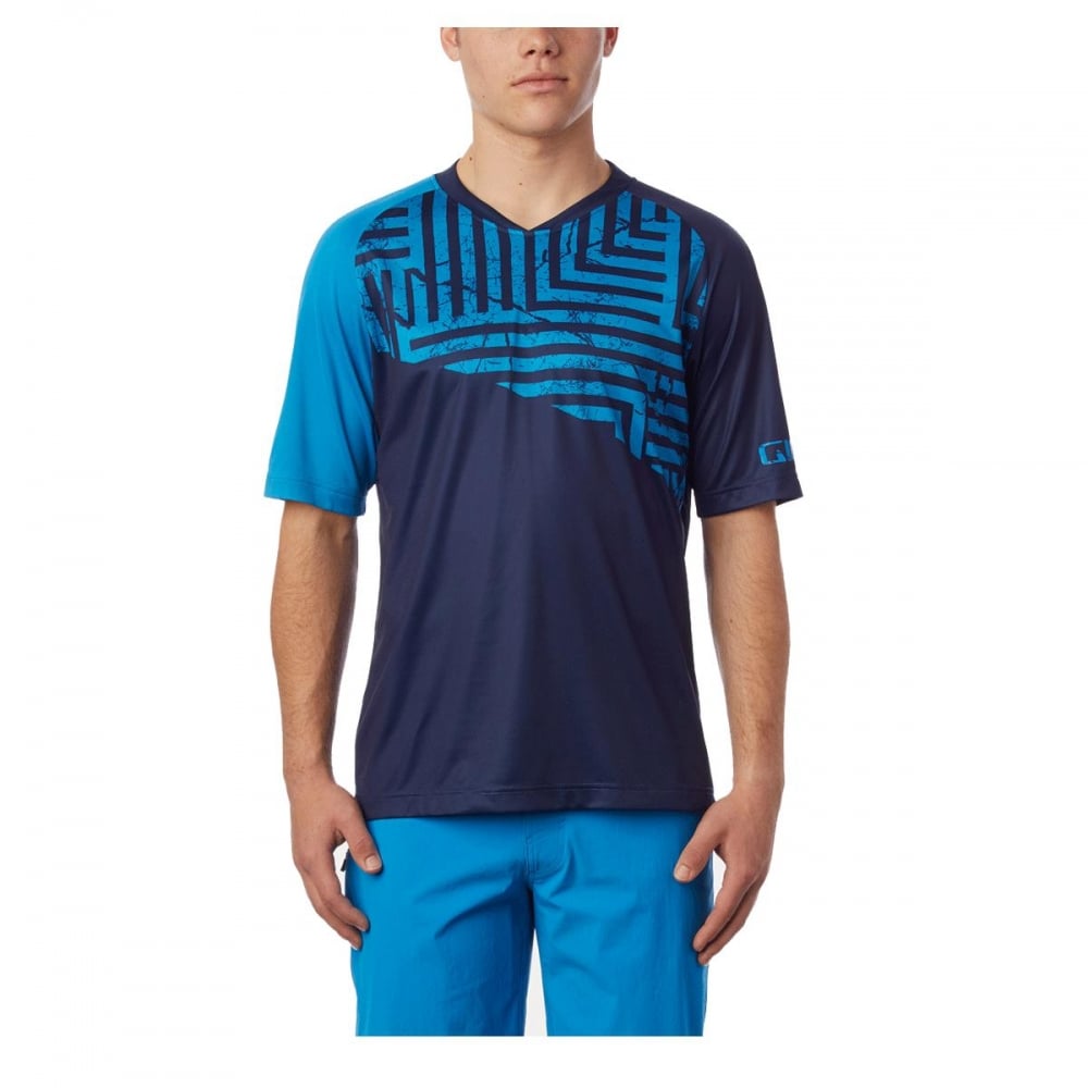 Giro Roust Short Sleeve MTB Jersey Lime Distressed / S