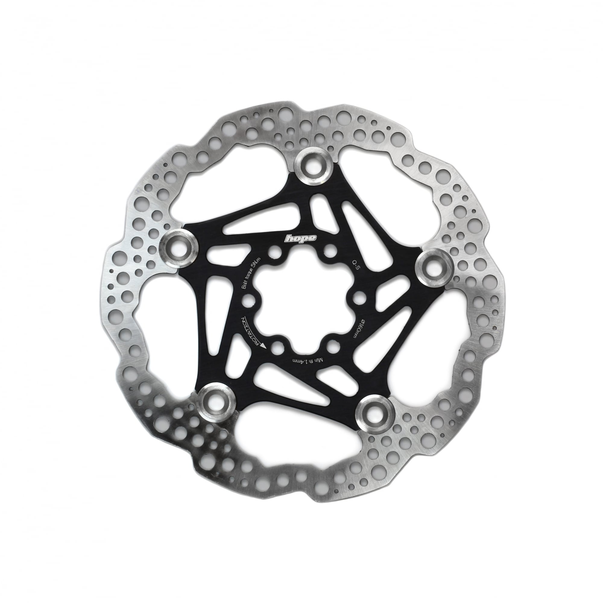 Hope Floating Disc Rotor Black / 160mm