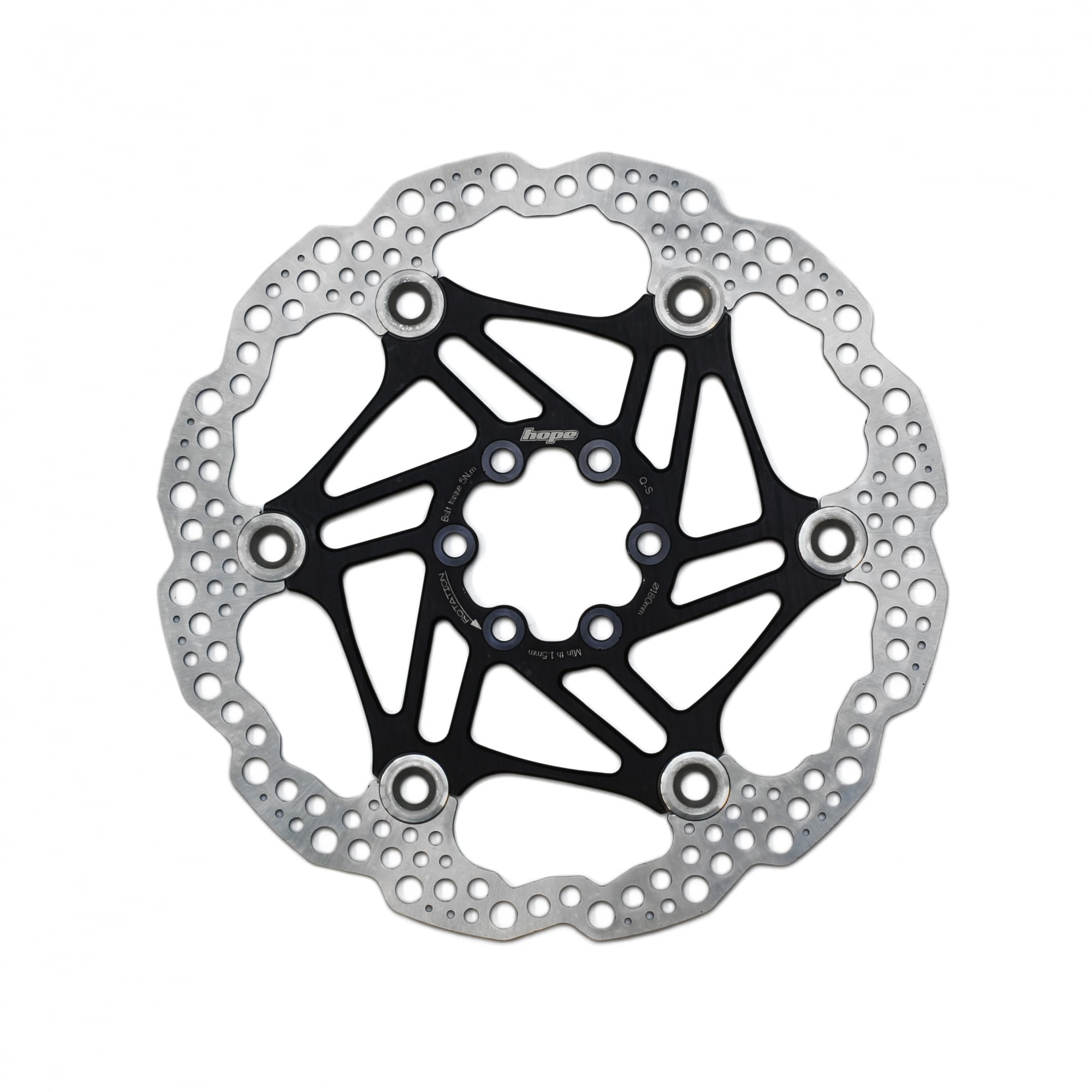 Hope Floating Disc Rotor Black / 180mm