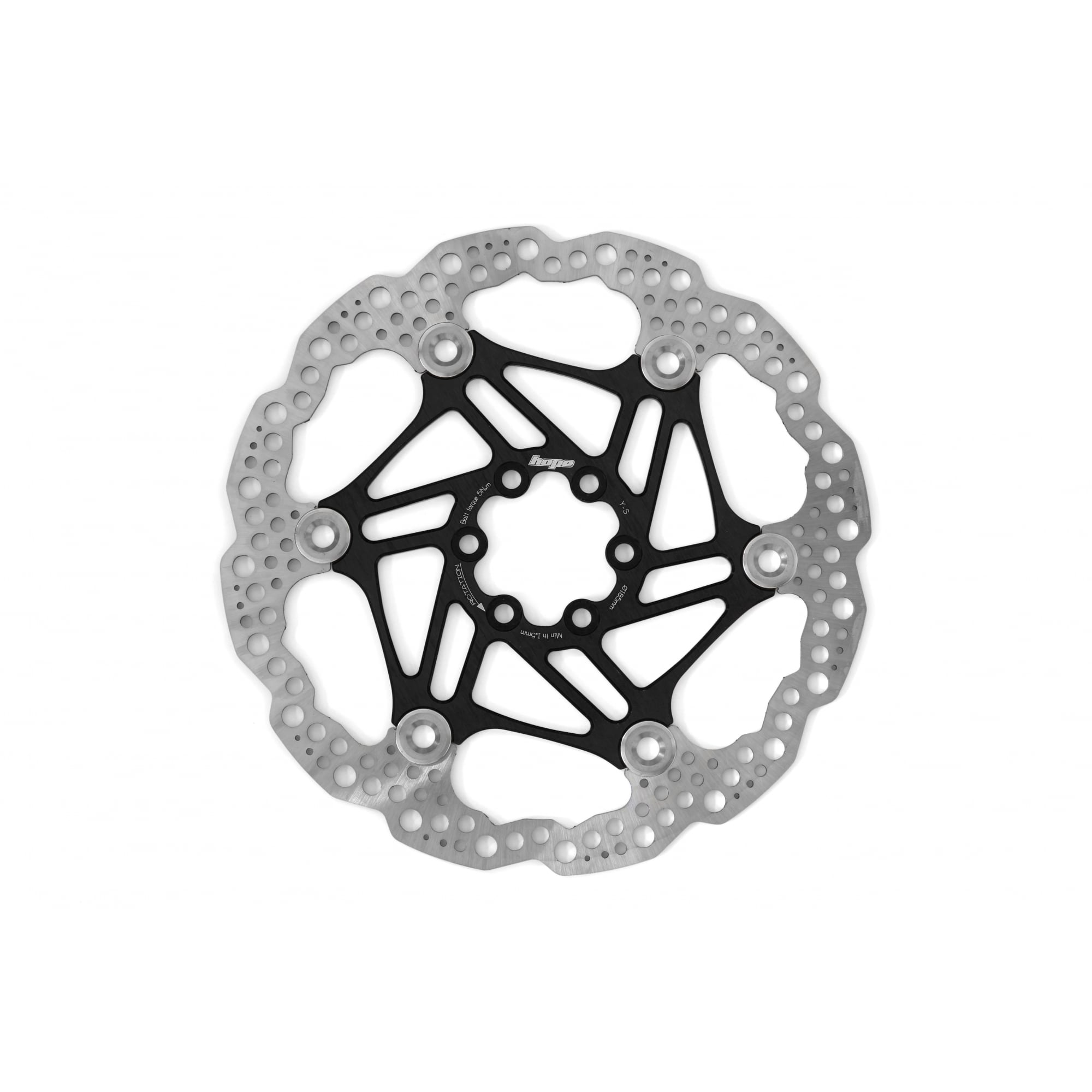 Hope Floating Disc Rotor Black / 185mm