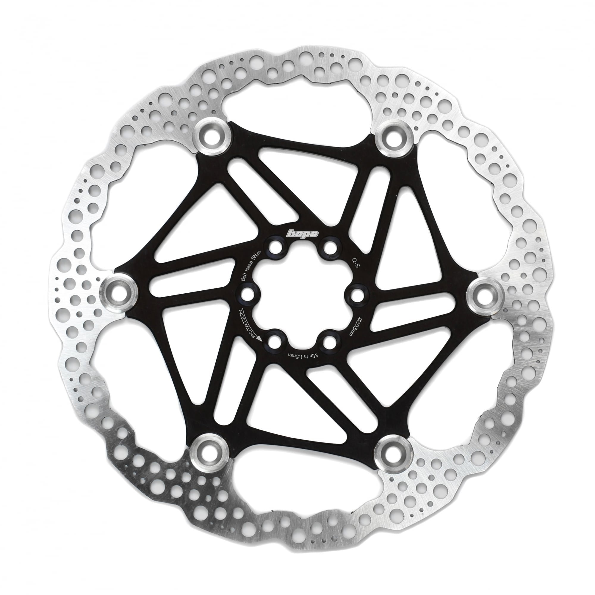 Hope Floating Disc Rotor Black / 203mm