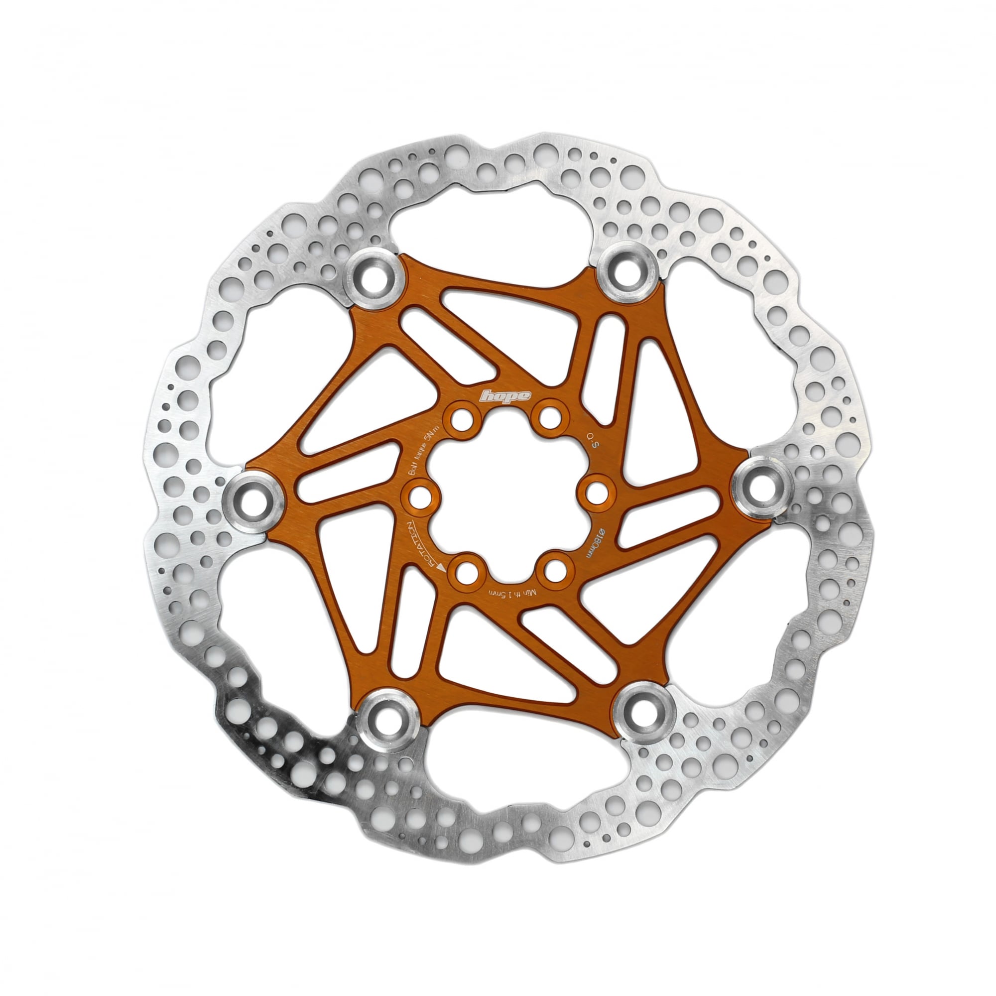 Hope Floating Disc Rotor Orange / 180mm