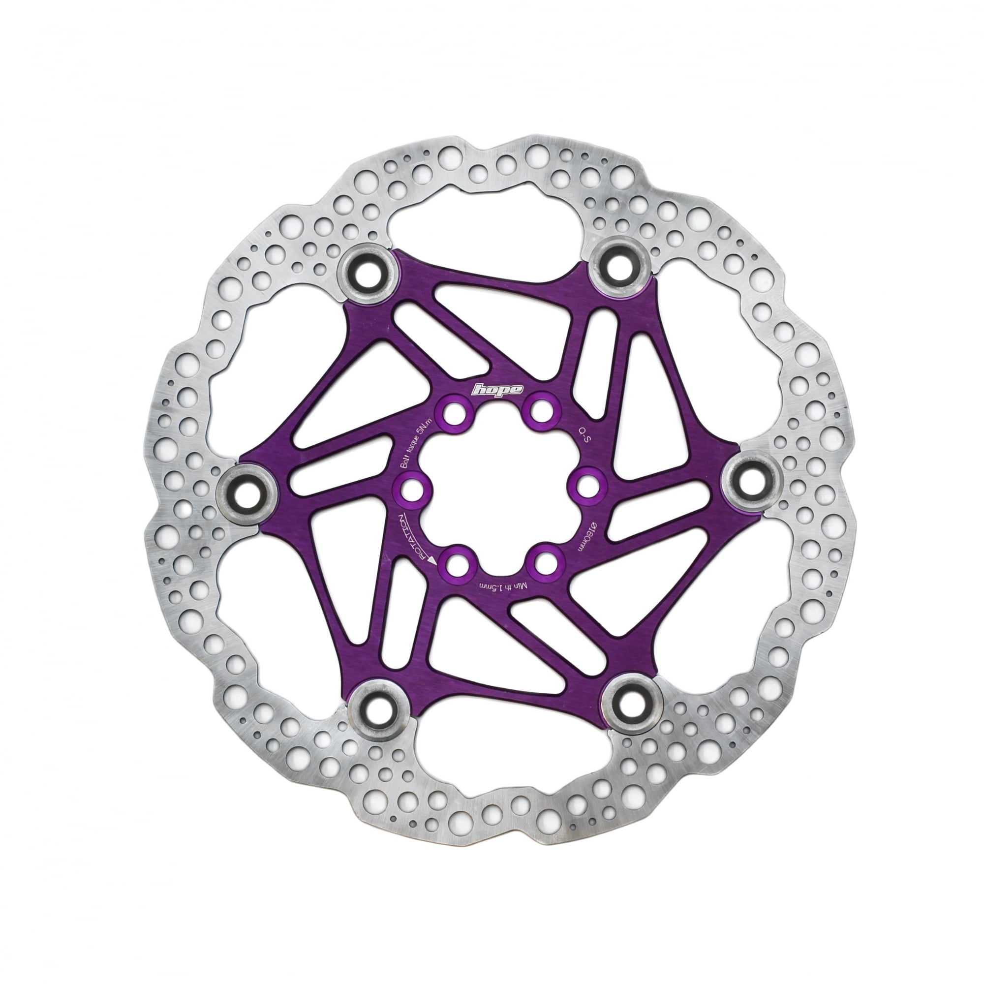 Hope Floating Disc Rotor Purple / 180mm
