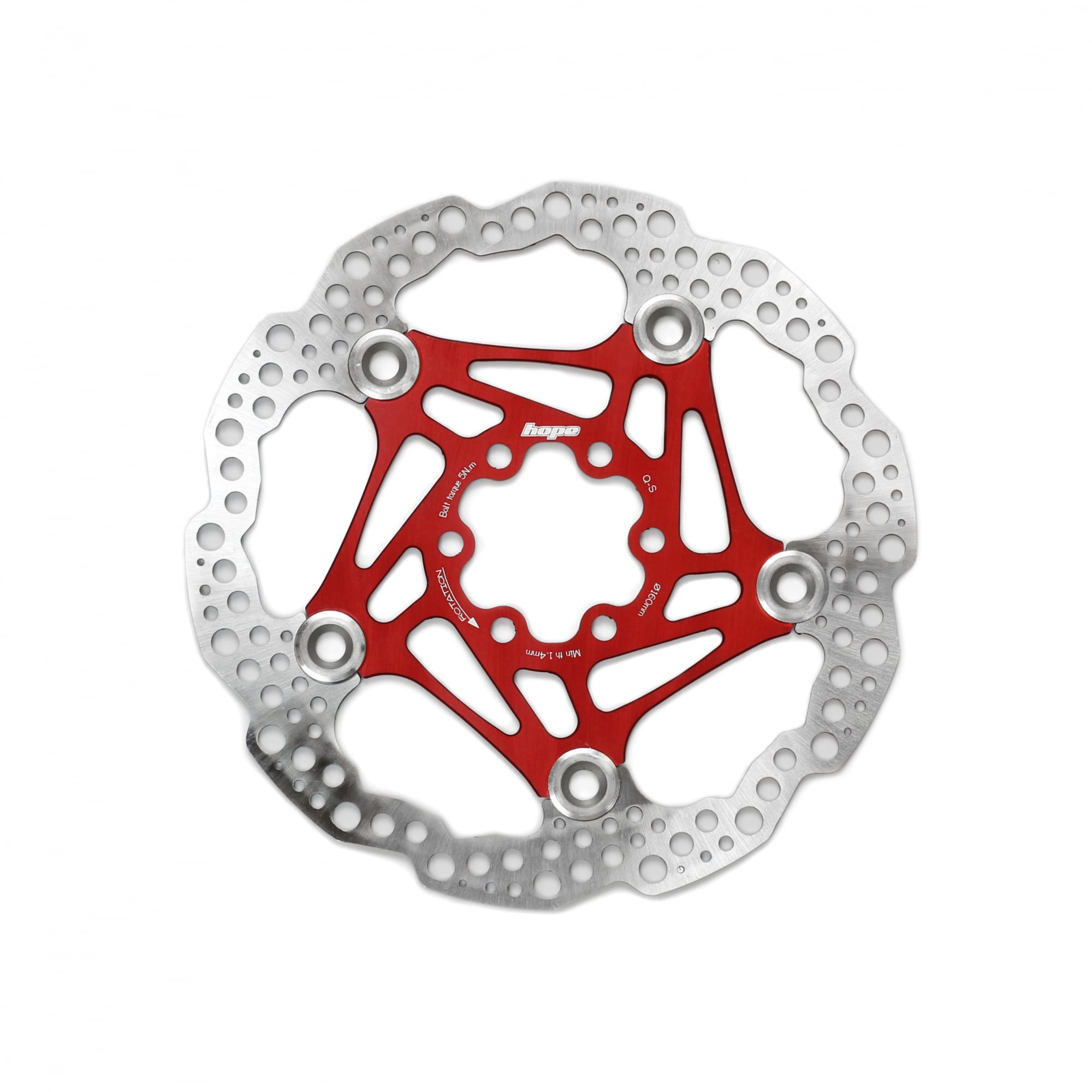 Hope Floating Disc Rotor Red / 160mm