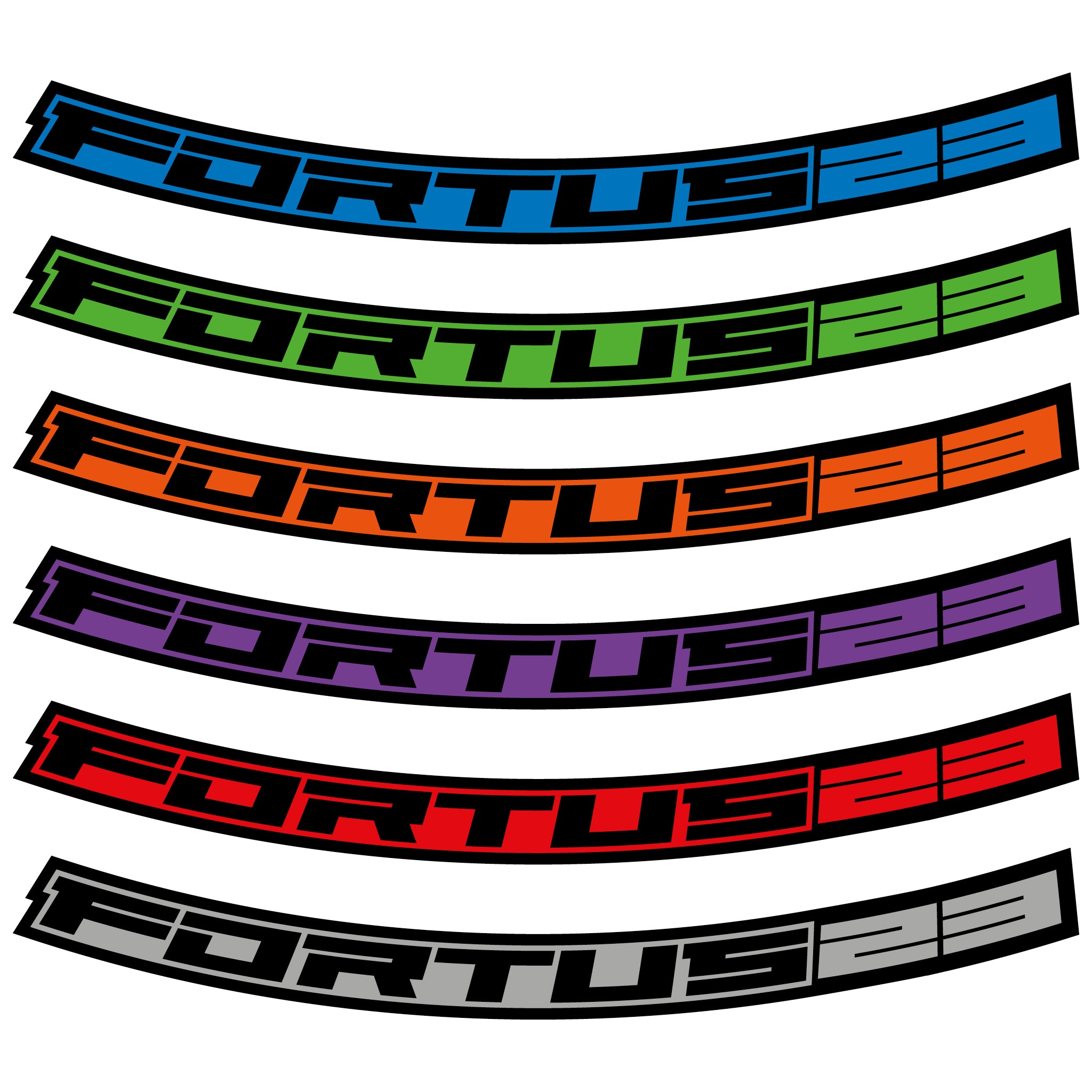 Hope Fortus 23 Rim Decal Kits Black / 27.5