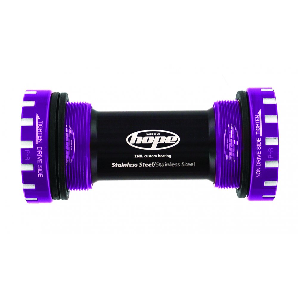 Hope Stainless BB (BSA Threaded, 24mm Spindle) Purple / Road