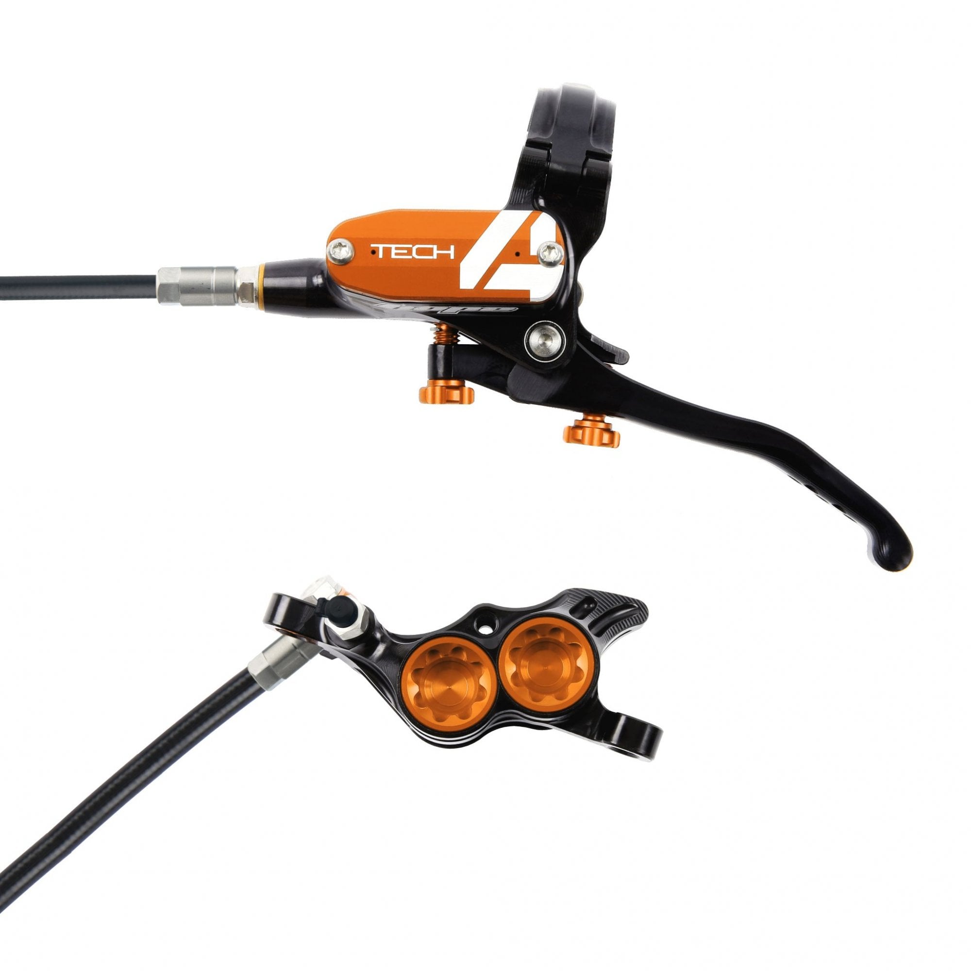 Hope Tech 4 E4 Disc Brake Black/Orange / L/H