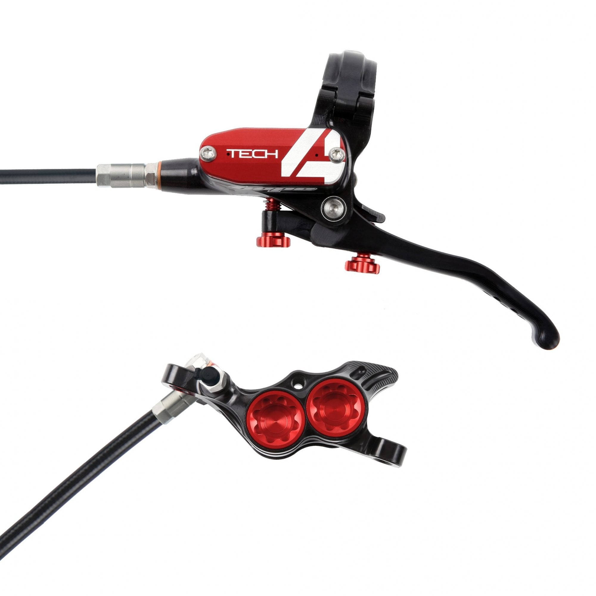 Hope Tech 4 E4 Disc Brake Black/Red / L/H