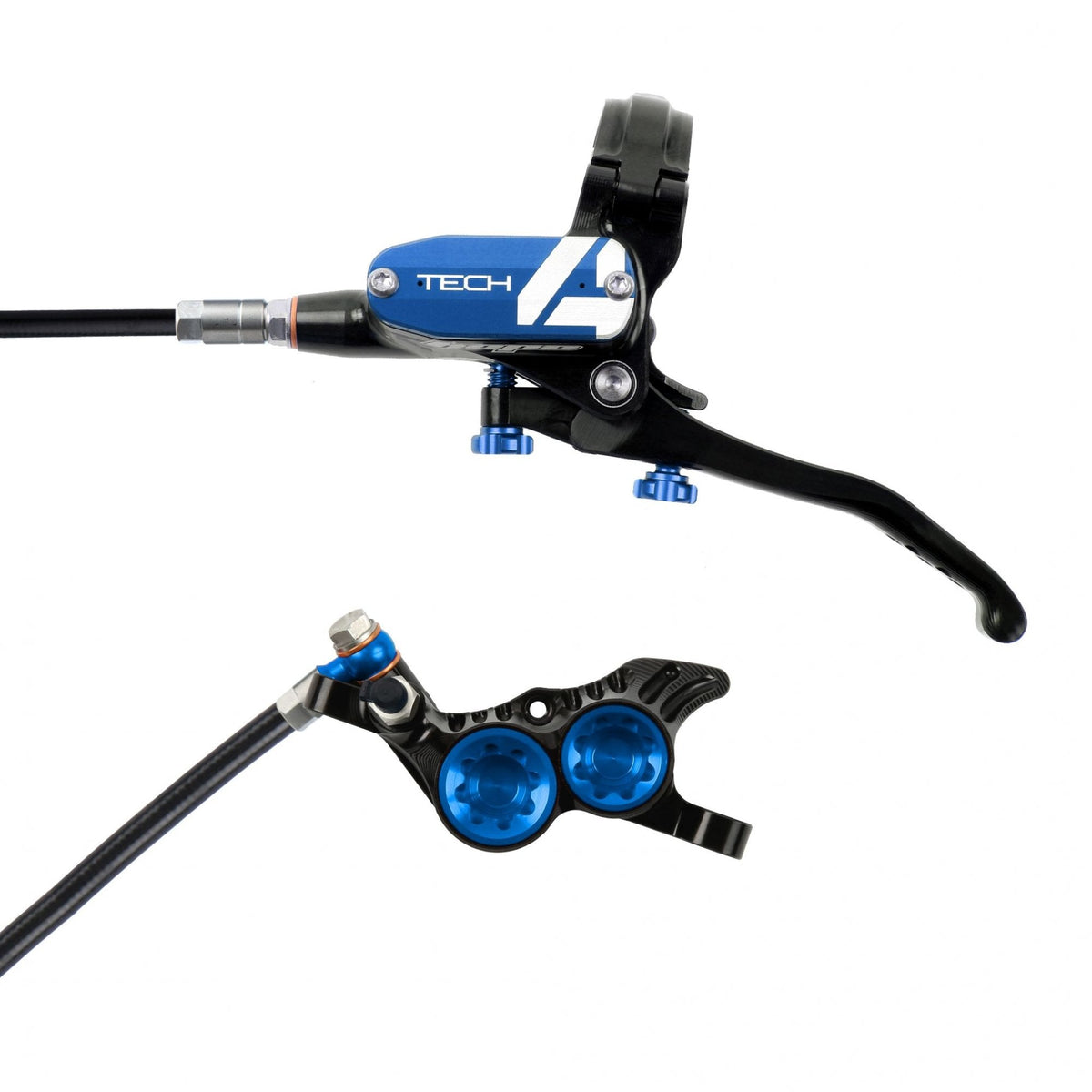 Hope Tech 4 V4 Disc Brake Black/Blue / L/H