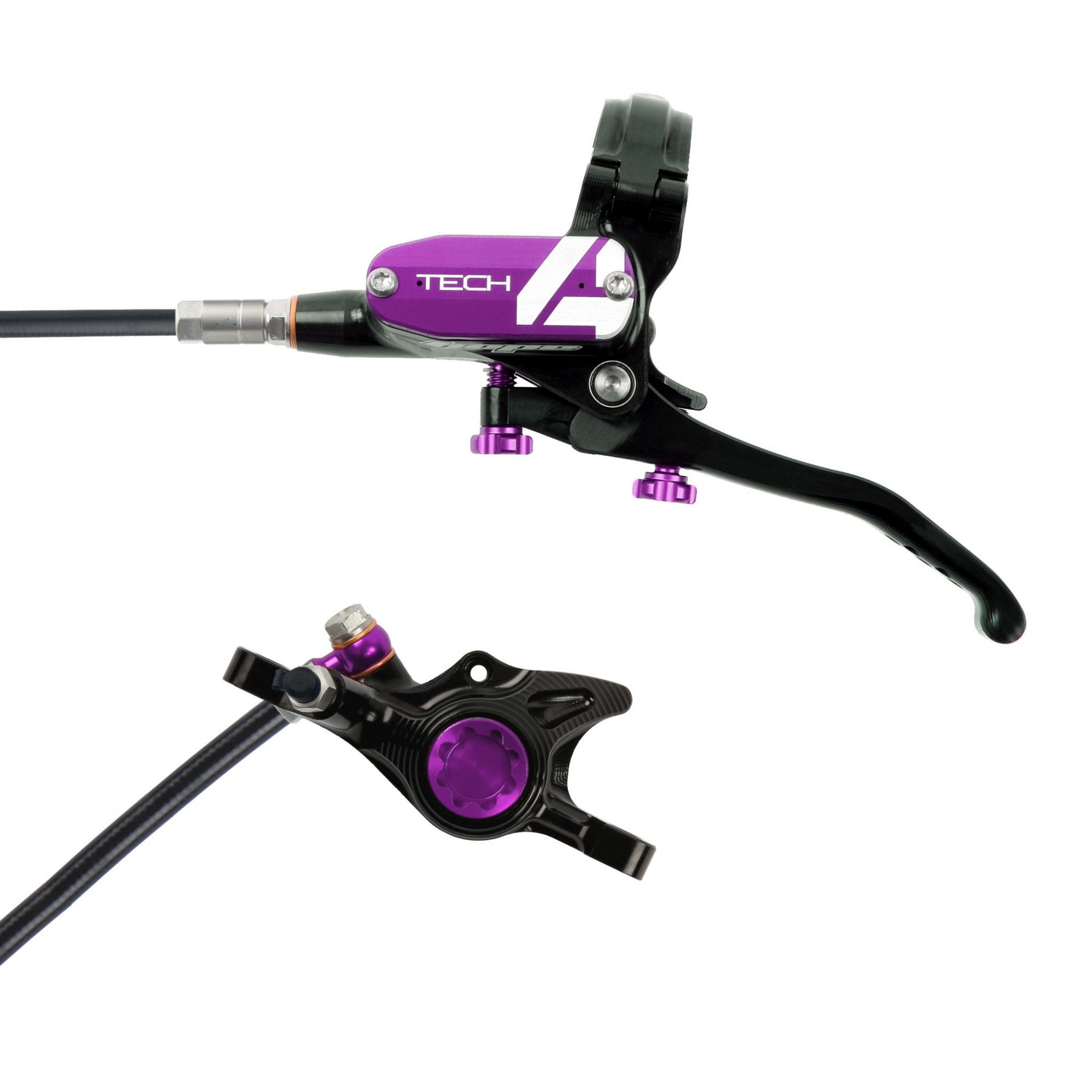 Hope Tech 4 X2 Disc Brake Black/Purple / L/H