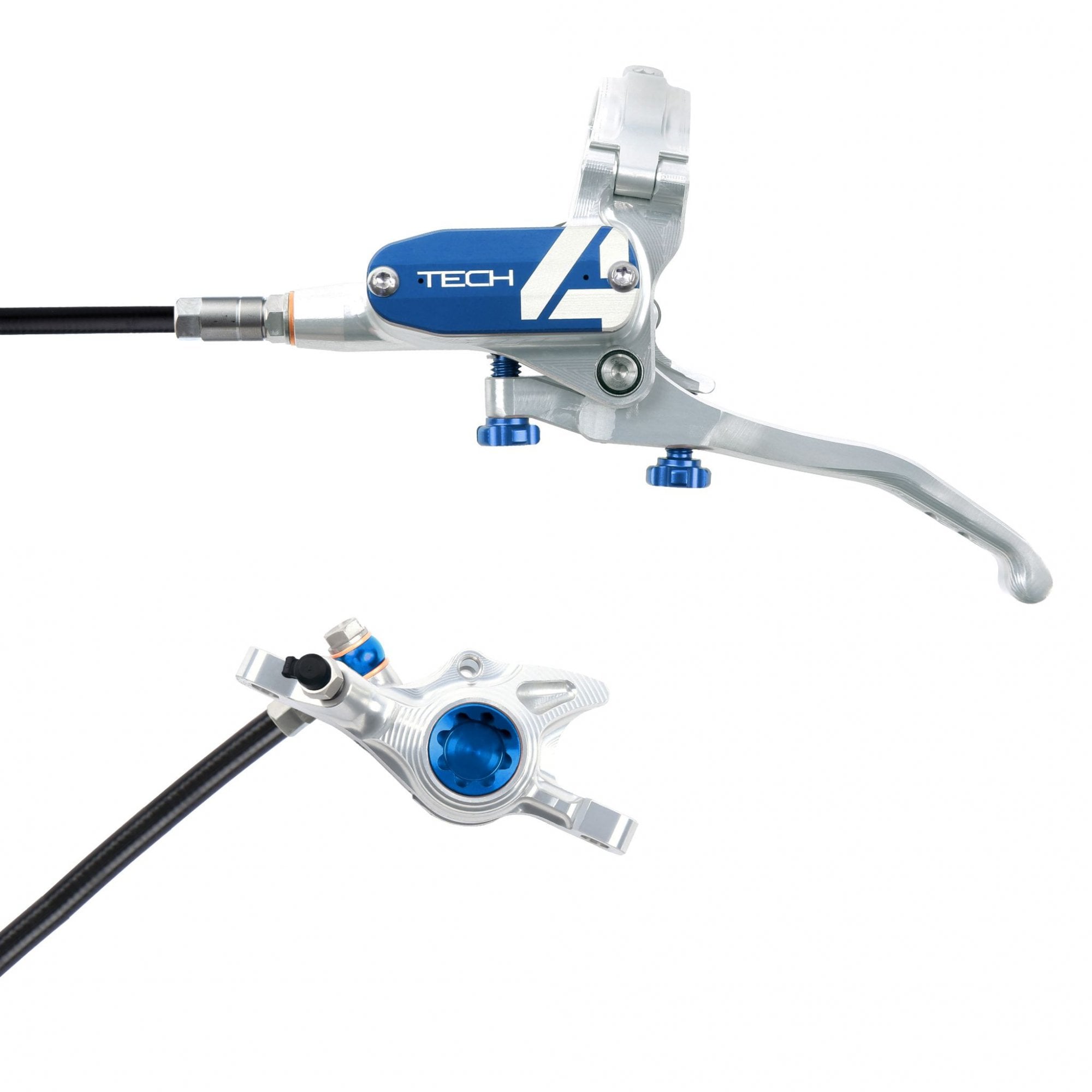 Hope Tech 4 X2 Disc Brake Silver/Blue / L/H