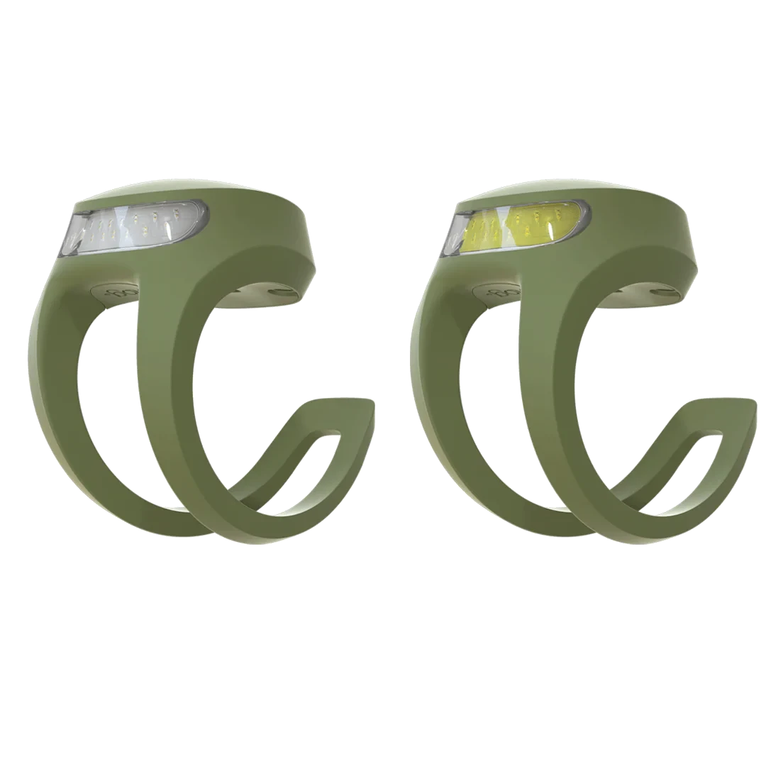 Knog Frog V3 Front & Rear Light Set Army Jacket Green