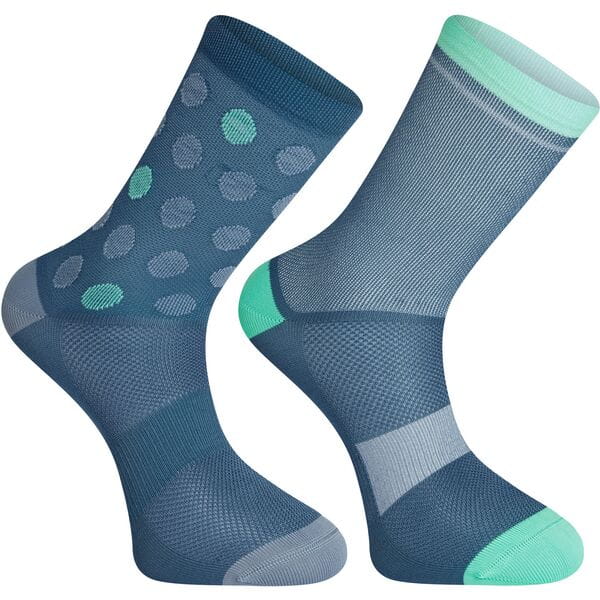 Madison Sportive Mid Sock Twin Pack Shale Blue/Teal / L