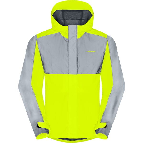 Madison Stellar FiftyFifty Reflective Men's 2-Layer Waterproof Jacket Hi-viz Yellow / Silver / Medium