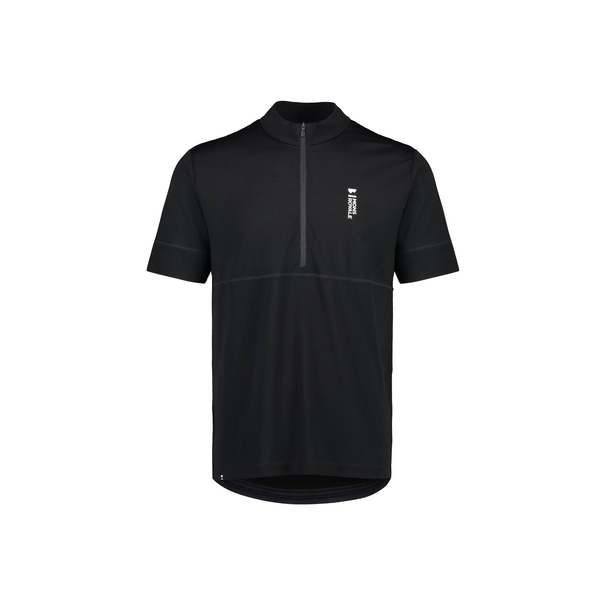 Mons Royale Cadence Half Zip T - Black