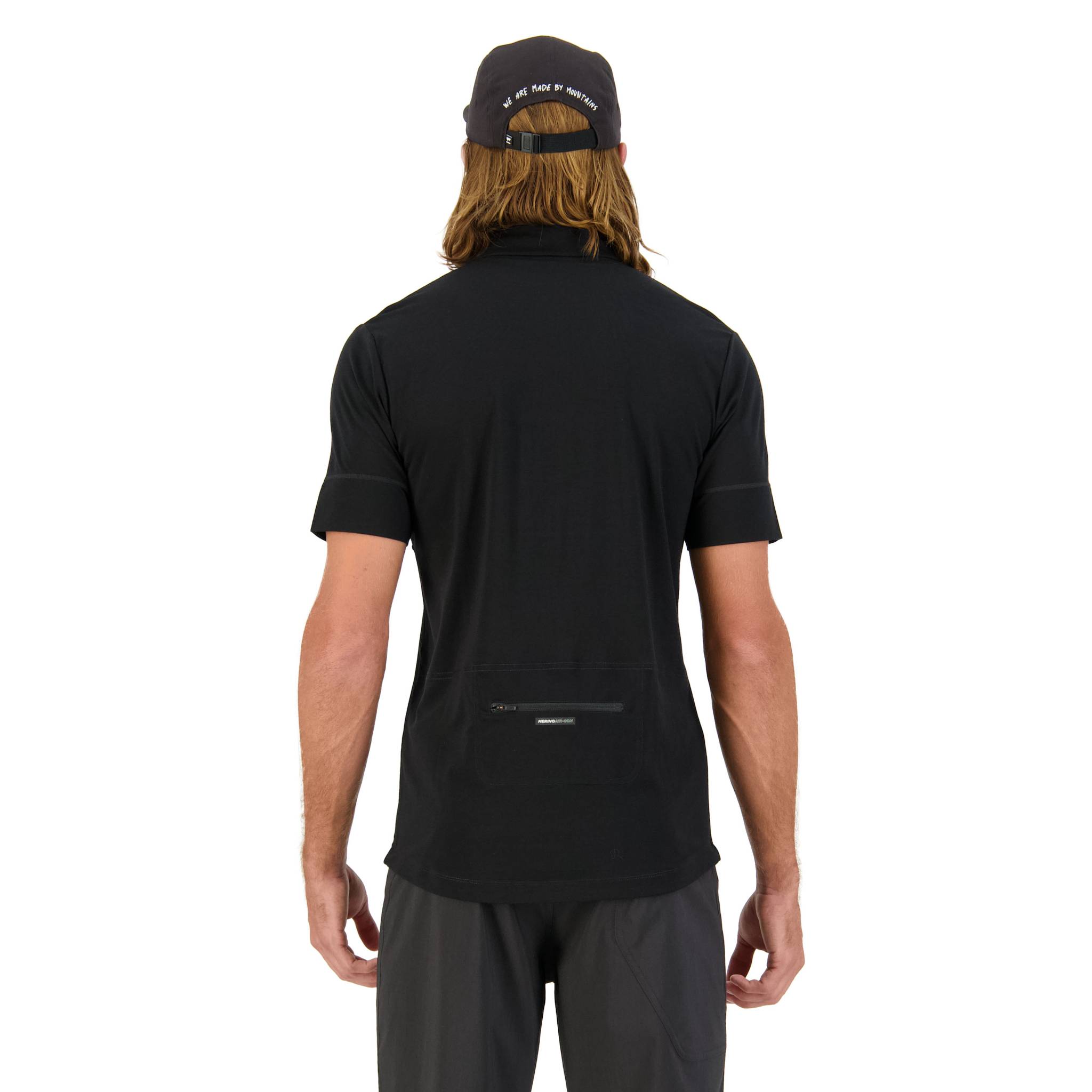 Mons Royale Cadence Half Zip T - Black