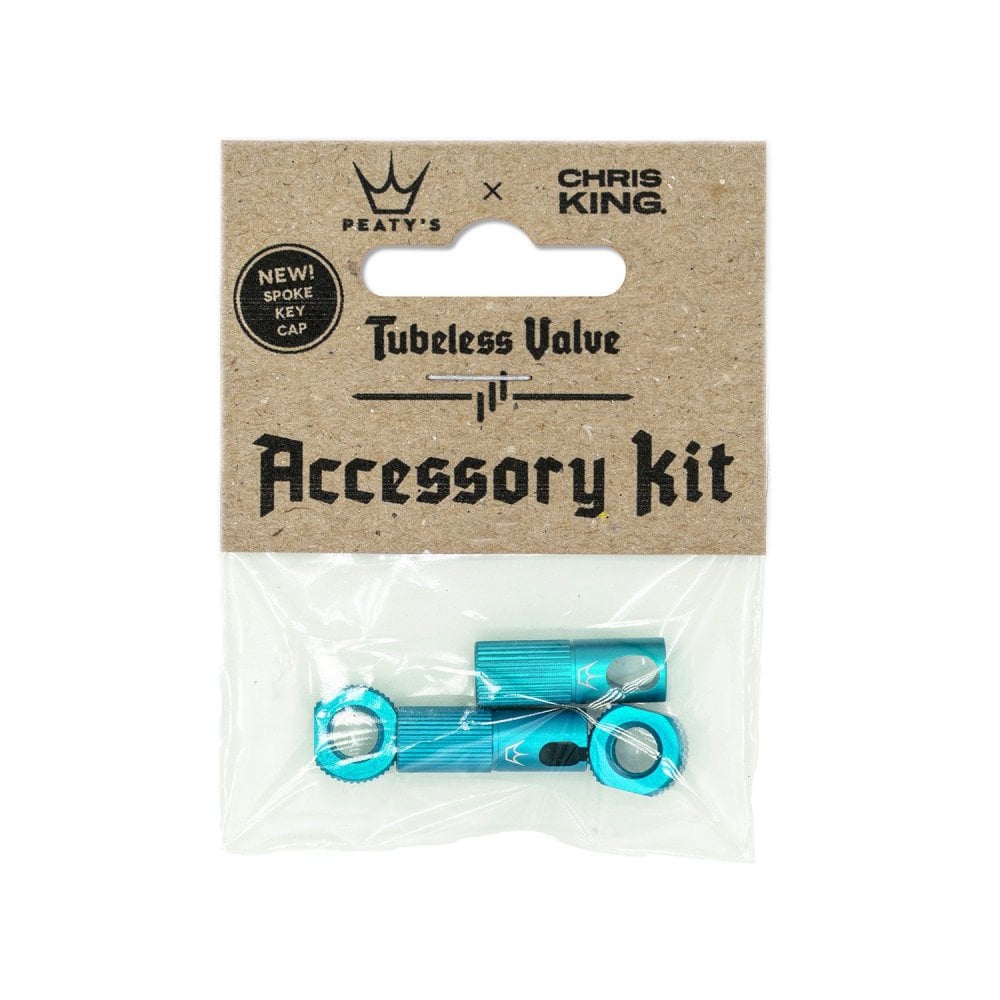 Peaty's Chris King Tubeless Valve Accessory Kit Turquoise