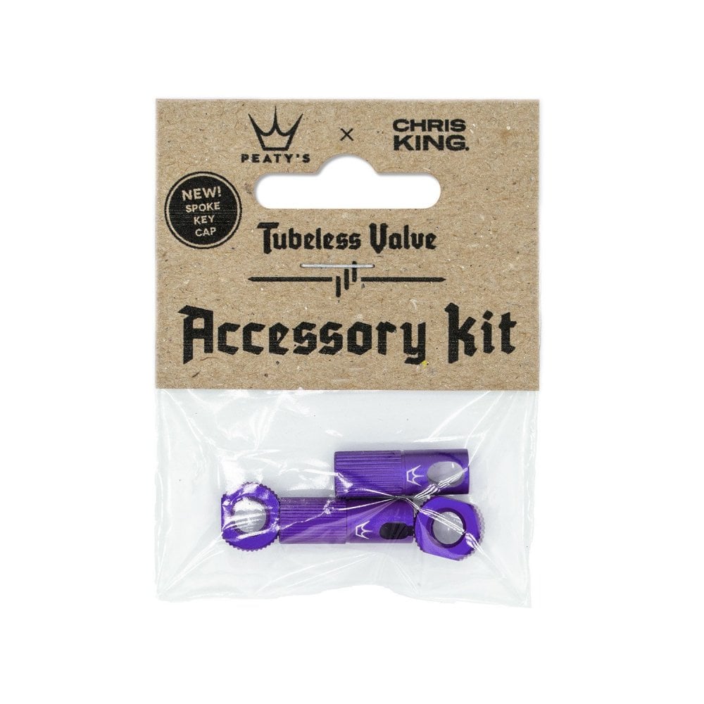 Peaty's Chris King Tubeless Valve Accessory Kit Violet