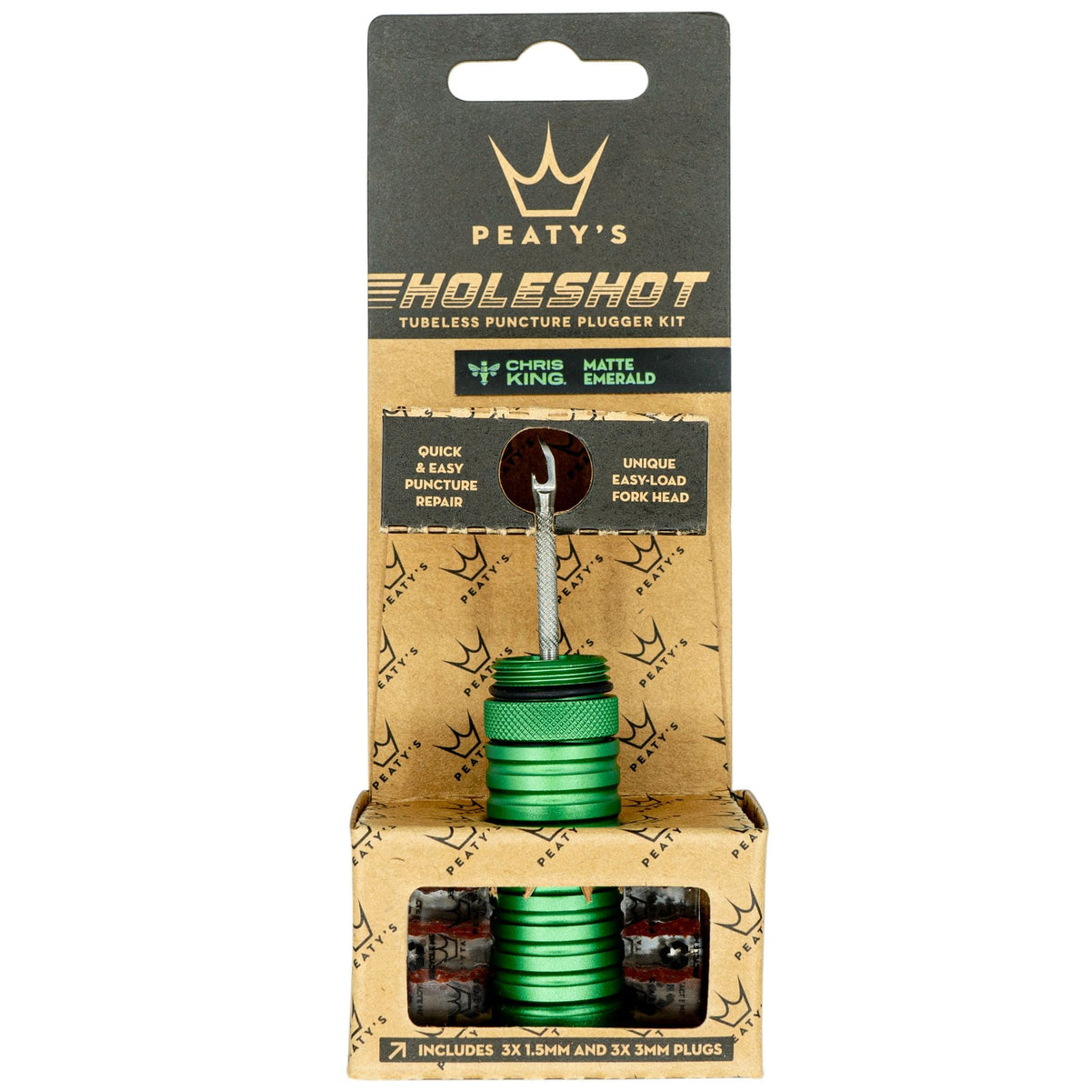 Peaty's Holeshot Tubeless Puncture Plugger Kit Emerald / Single