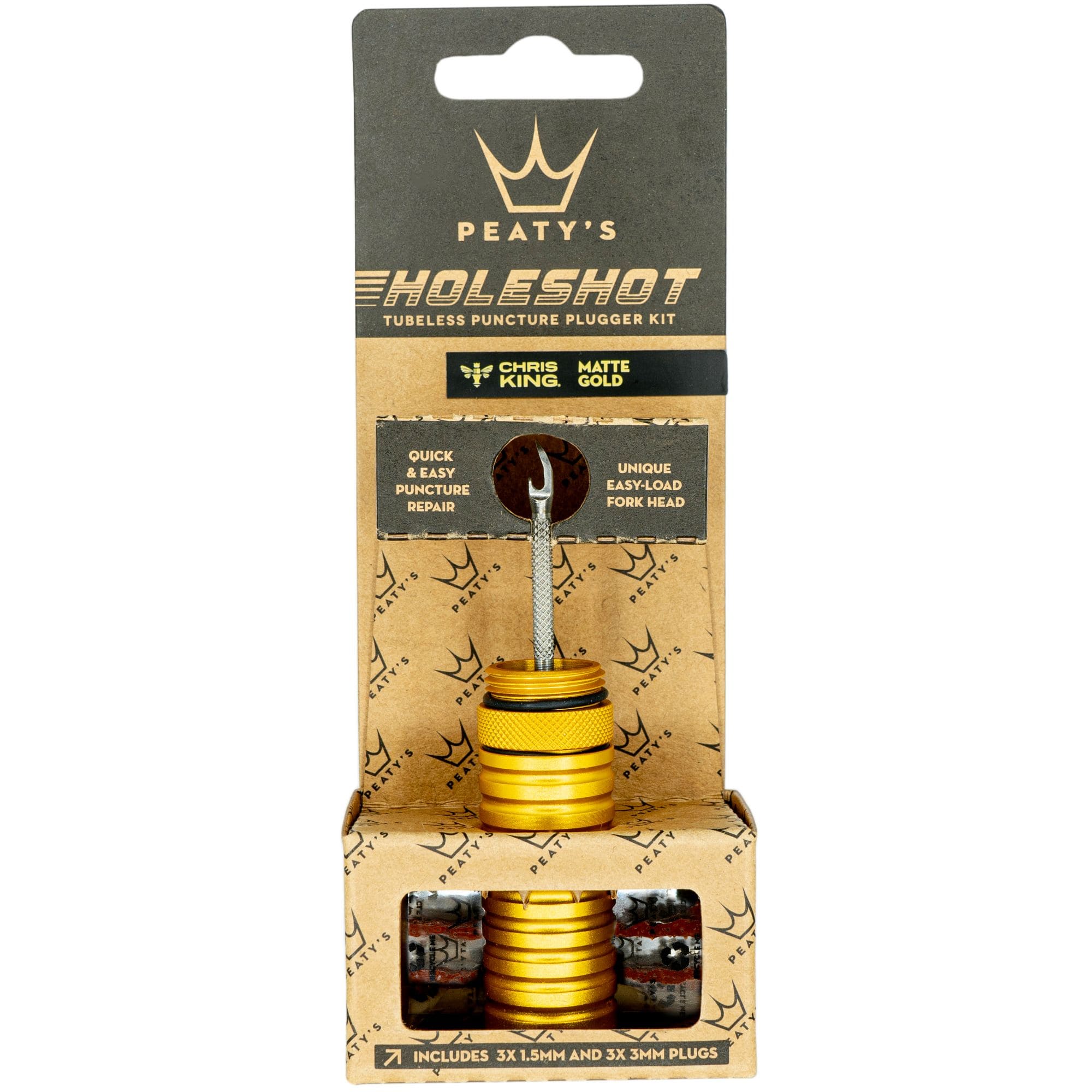 Peaty's Holeshot Tubeless Puncture Plugger Kit Gold / Single