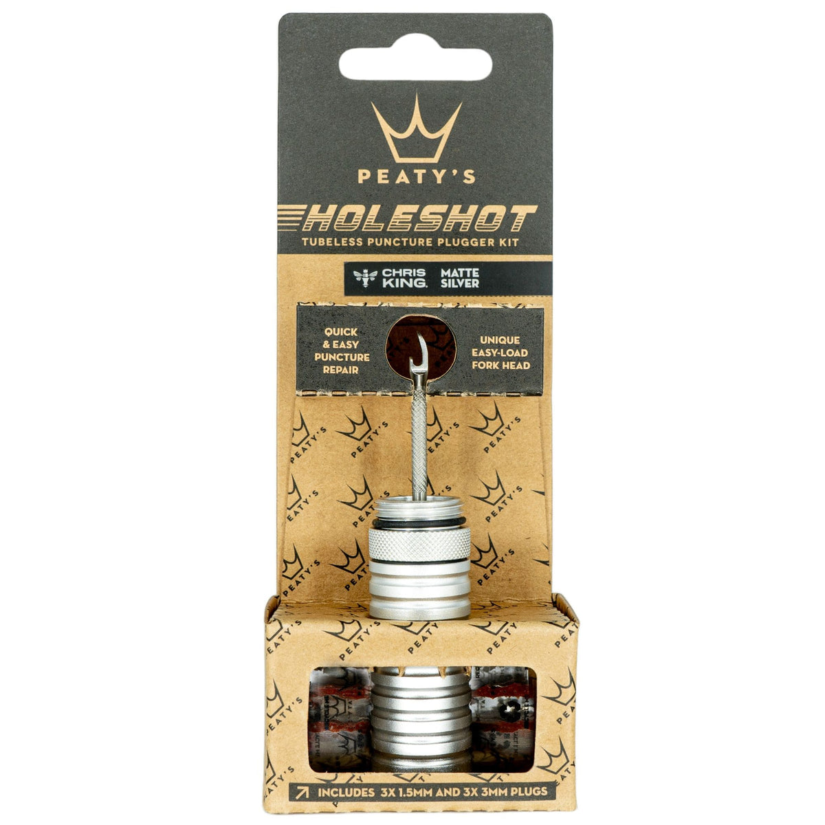 Peaty's Holeshot Tubeless Puncture Plugger Kit Silver / Single