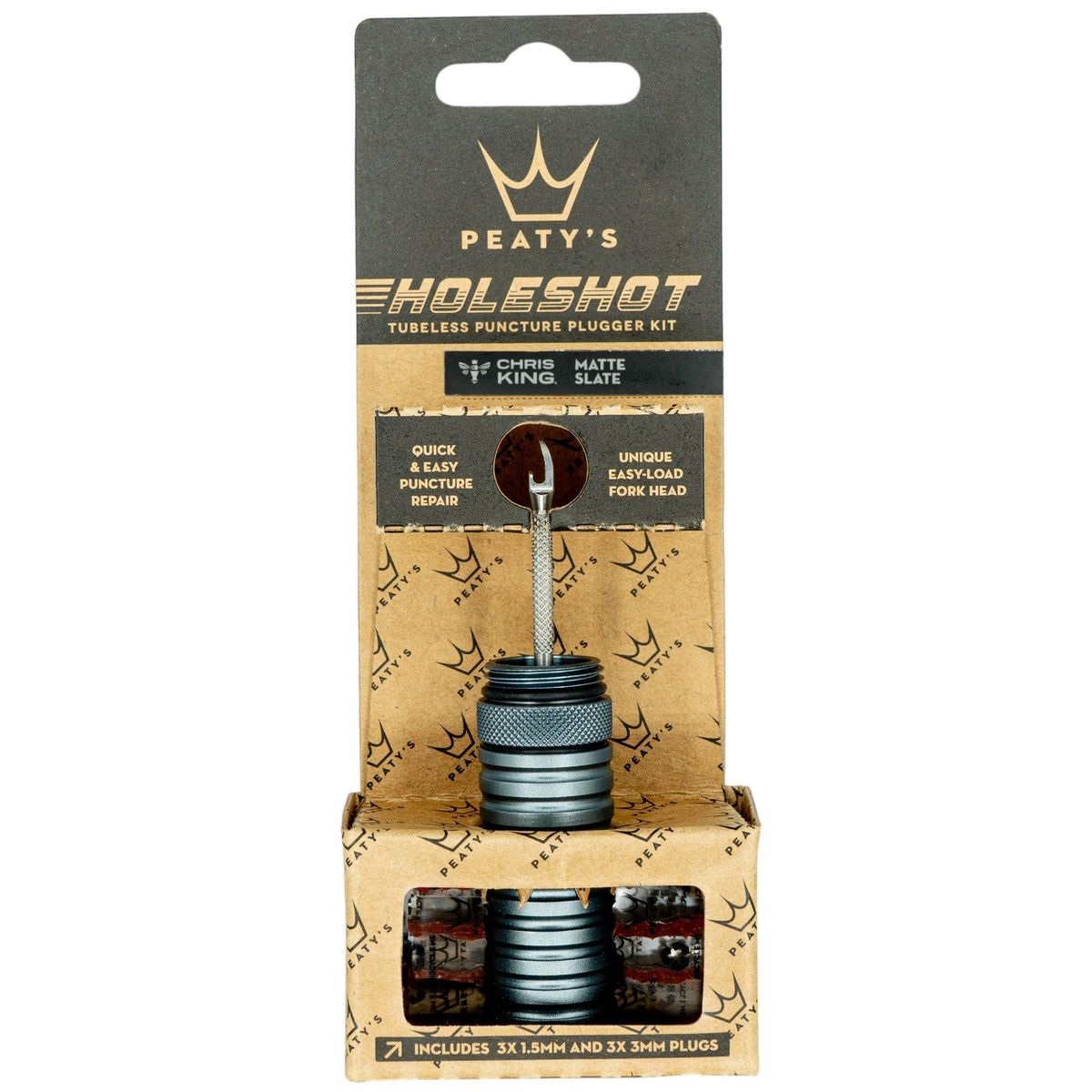 Peaty's Holeshot Tubeless Puncture Plugger Kit Slate / Single
