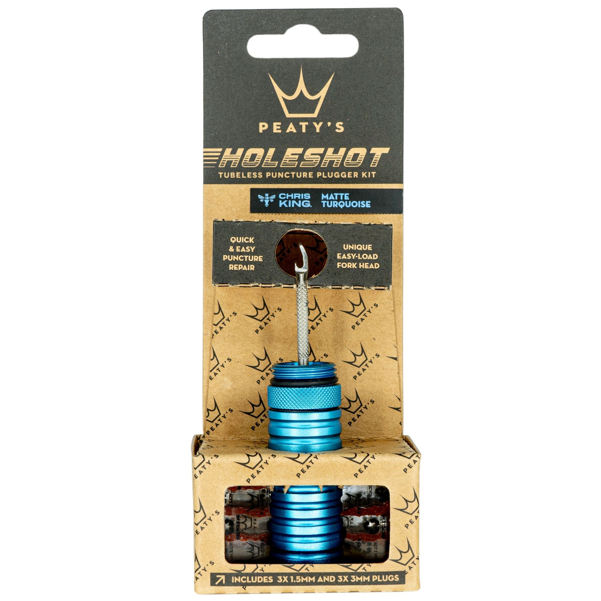 Peaty's Holeshot Tubeless Puncture Plugger Kit Turquoise / Single