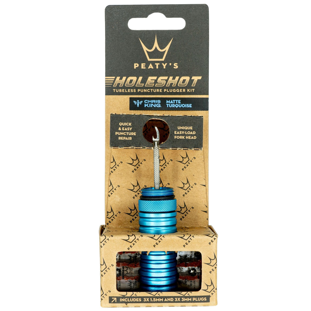 Peaty's Holeshot Tubeless Puncture Plugger Kit Turquoise / Single