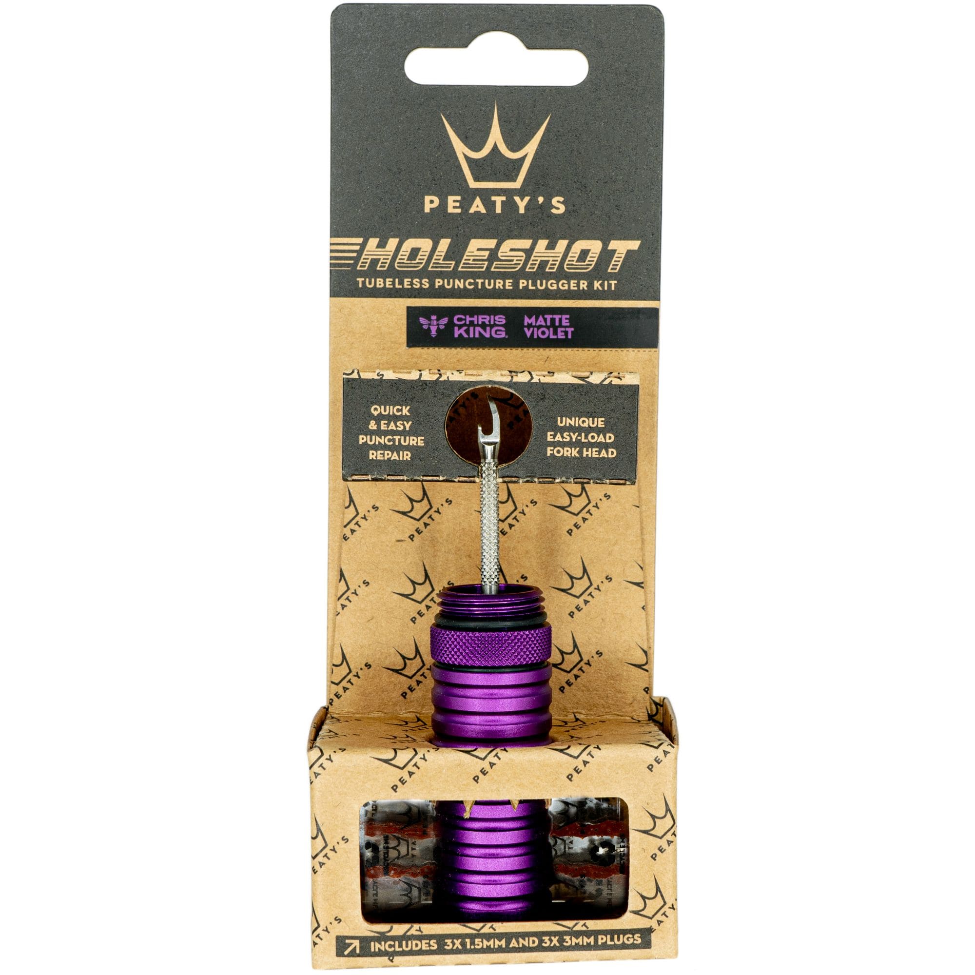 Peaty's Holeshot Tubeless Puncture Plugger Kit Violet / Single
