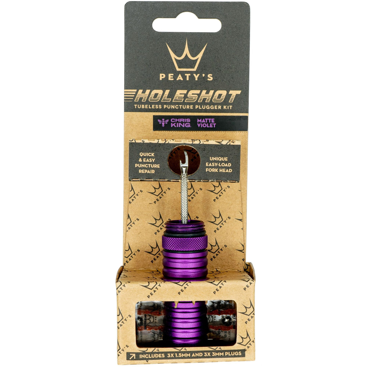Peaty's Holeshot Tubeless Puncture Plugger Kit Violet / Single