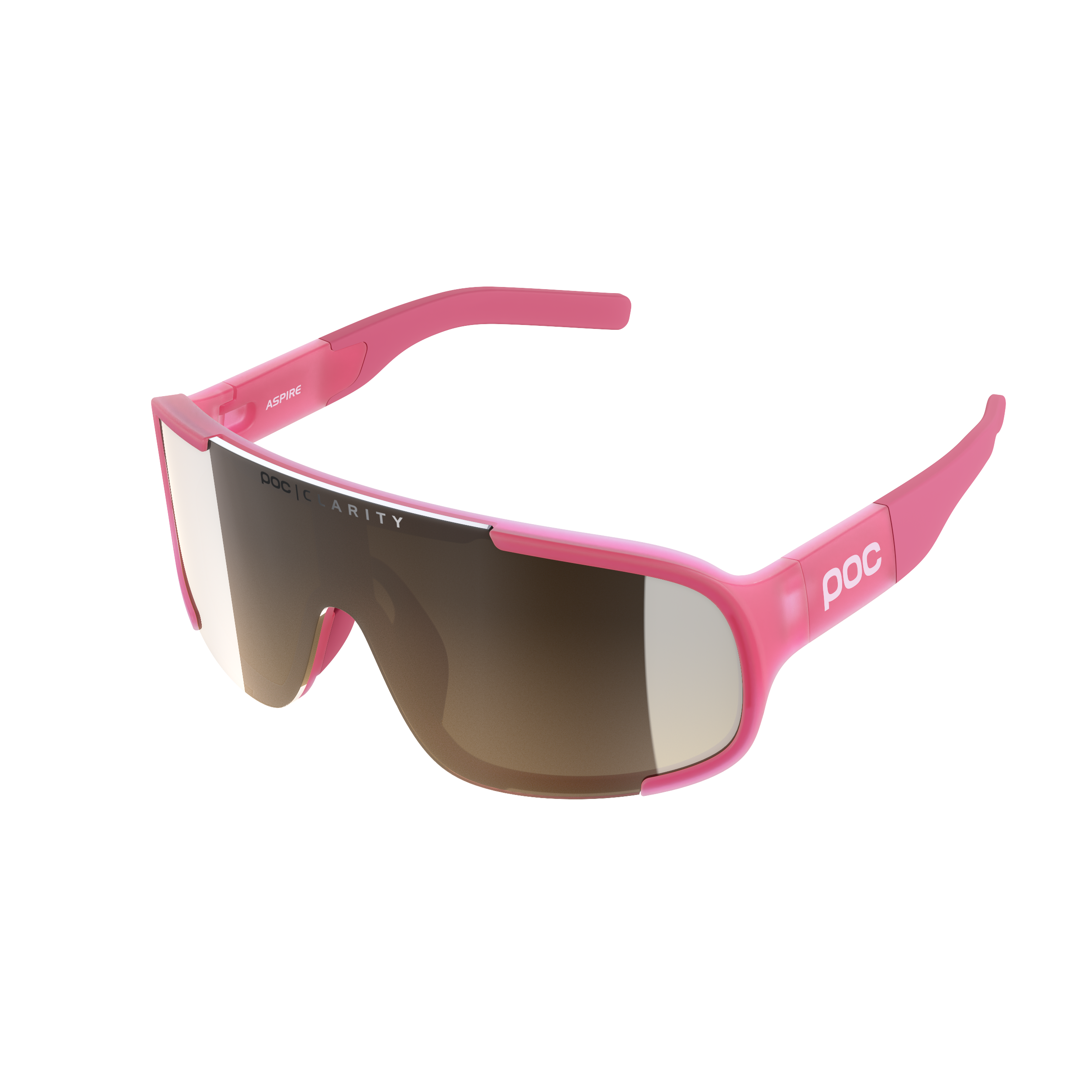 POC Aspire Actinium Pink Translucent / Brown/Silver Mirror